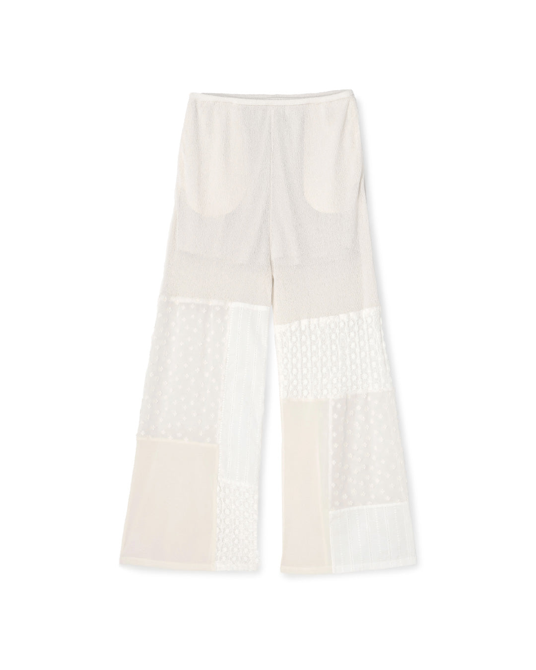 POLYESTER POWDERY KNIT LACE COMBI PANTS(ポリエステルパウダリーニットレースコンビパンツ)|BIYOMA(ビヨーマ)OFFICIAL ONLINE STORE