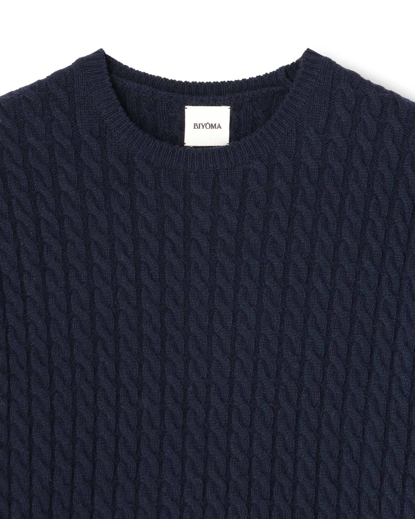 WOOL NYLON CABLE KNIT PULLOVER(ウールナイロンケーブルニットプルオーバー)|BIYOMA(ビヨーマ)OFFICIAL ONLINE STORE