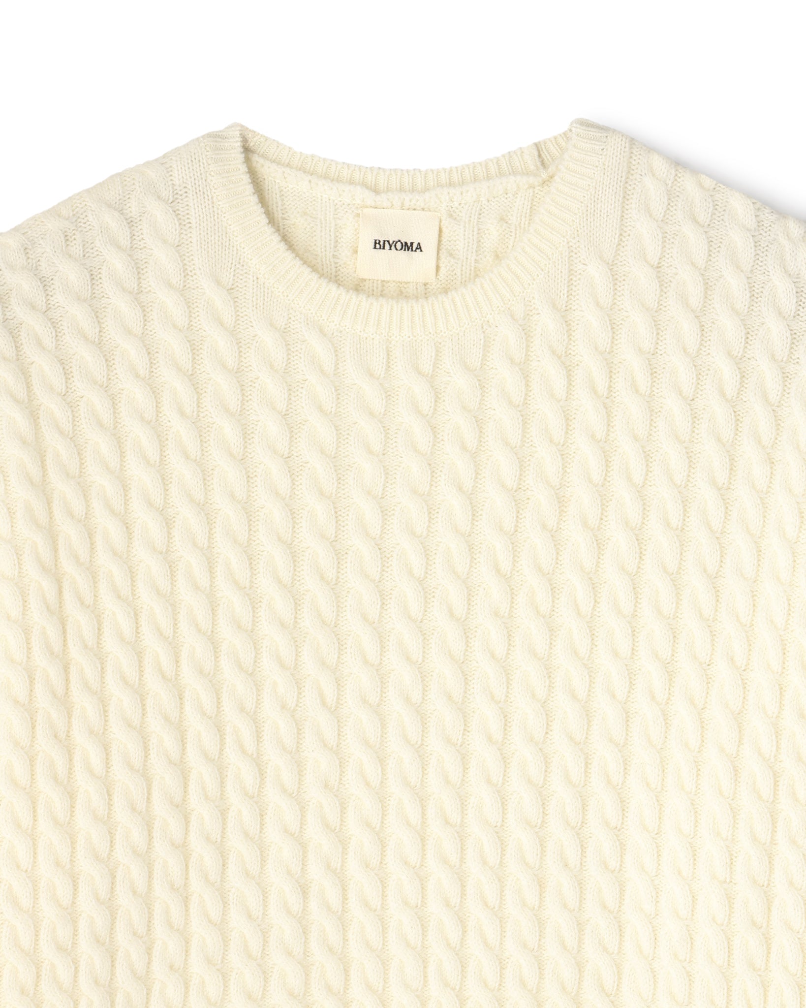 WOOL NYLON CABLE KNIT PULLOVER(ウールナイロンケーブルニットプルオーバー)|BIYOMA(ビヨーマ)OFFICIAL ONLINE STORE