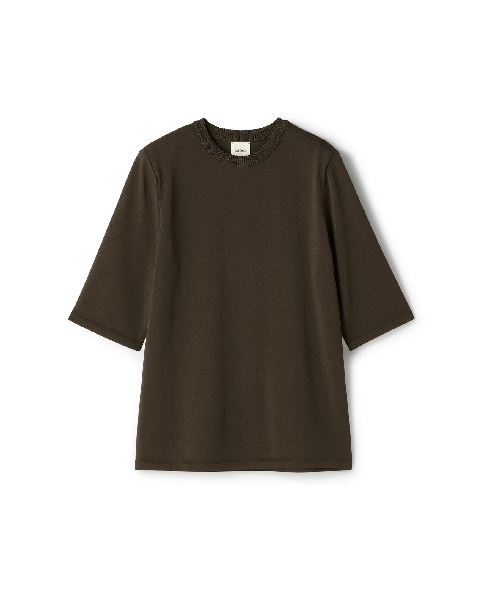 ACETATE NYLON SHORT SLEEVE KNIT PULLOVER(アセテートナイロンショートスリーブニットプルオーバー)|BIYOMA(ビヨーマ)OFFICIAL ONLINE STORE
