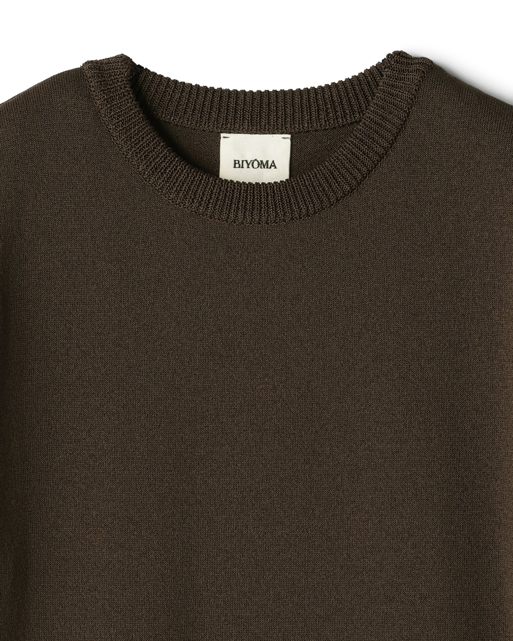 ACETATE NYLON SHORT SLEEVE KNIT PULLOVER(アセテートナイロンショートスリーブニットプルオーバー)|BIYOMA(ビヨーマ)OFFICIAL ONLINE STORE