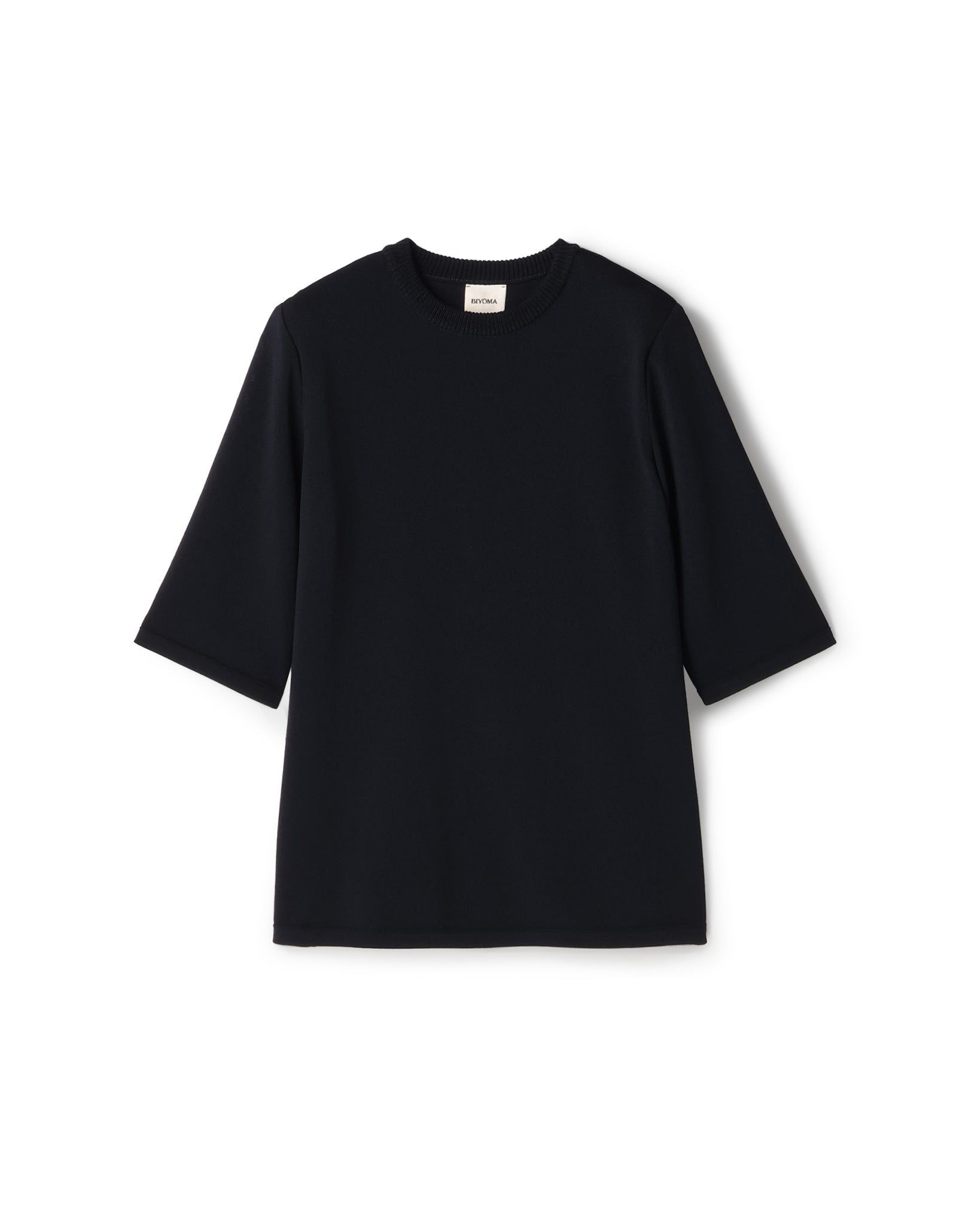 ACETATE NYLON SHORT SLEEVE KNIT PULLOVER(アセテートナイロンショートスリーブニットプルオーバー)|BIYOMA(ビヨーマ)OFFICIAL ONLINE STORE