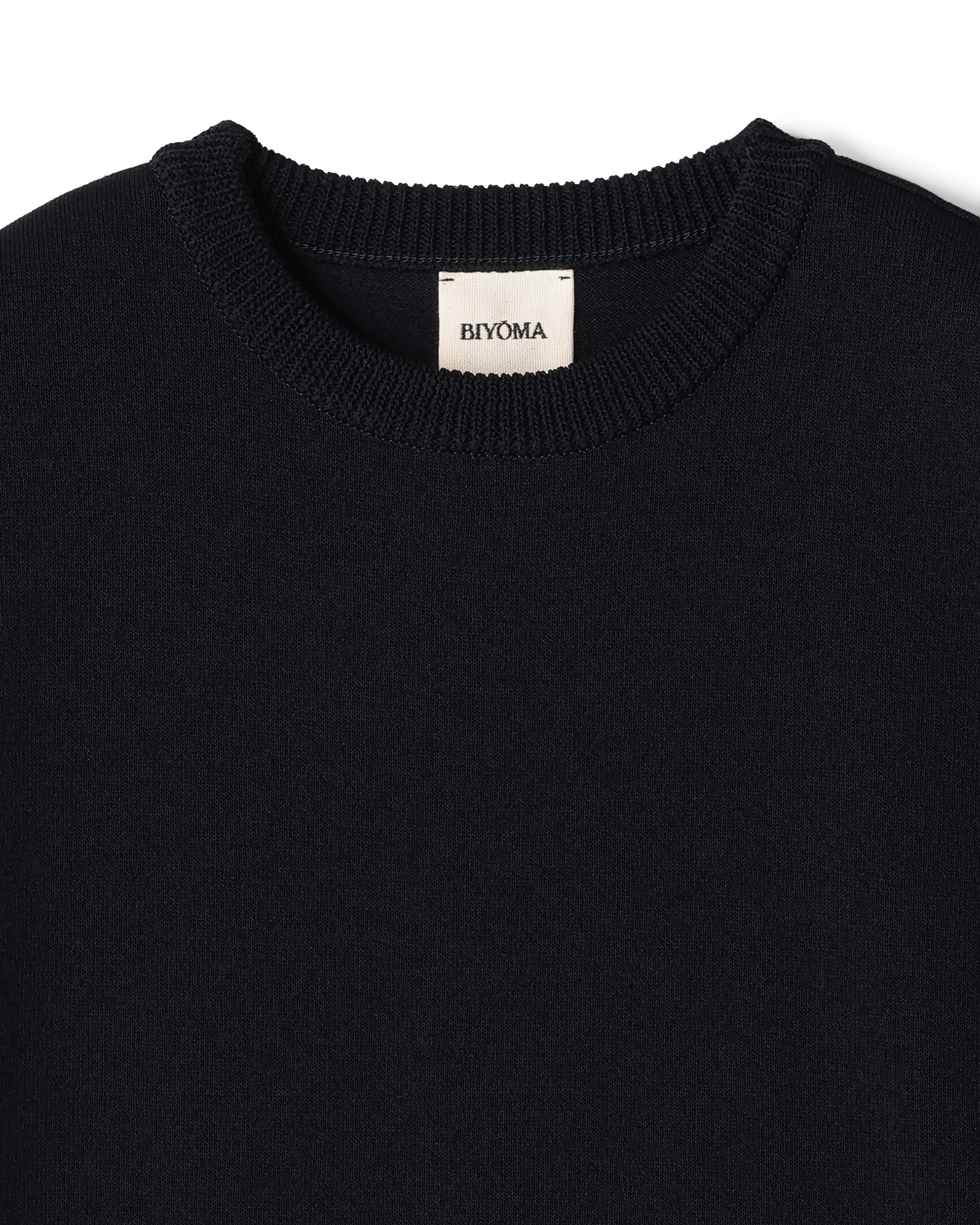 ACETATE NYLON SHORT SLEEVE KNIT PULLOVER(アセテートナイロンショートスリーブニットプルオーバー)|BIYOMA(ビヨーマ)OFFICIAL ONLINE STORE