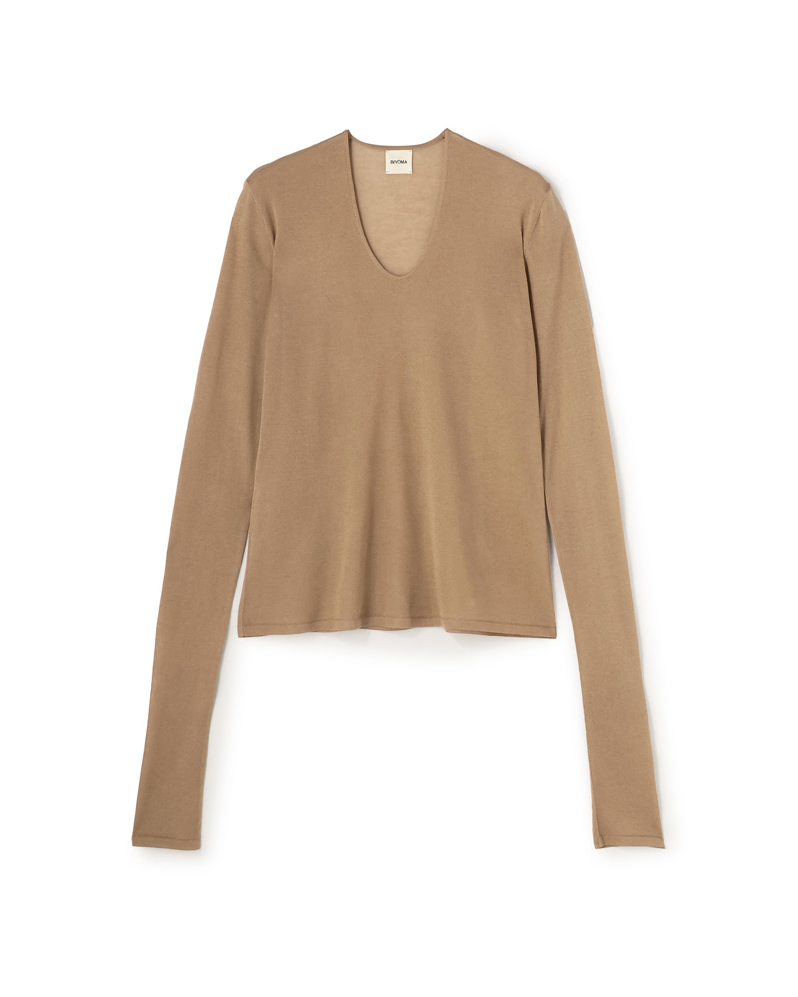 LYOCELL CASHMERE V NECK KNIT PULLOVER(リヨセルカシミヤブイネックプルオーバー)|BIYOMA(ビヨーマ)OFFICIAL ONLINE STORE