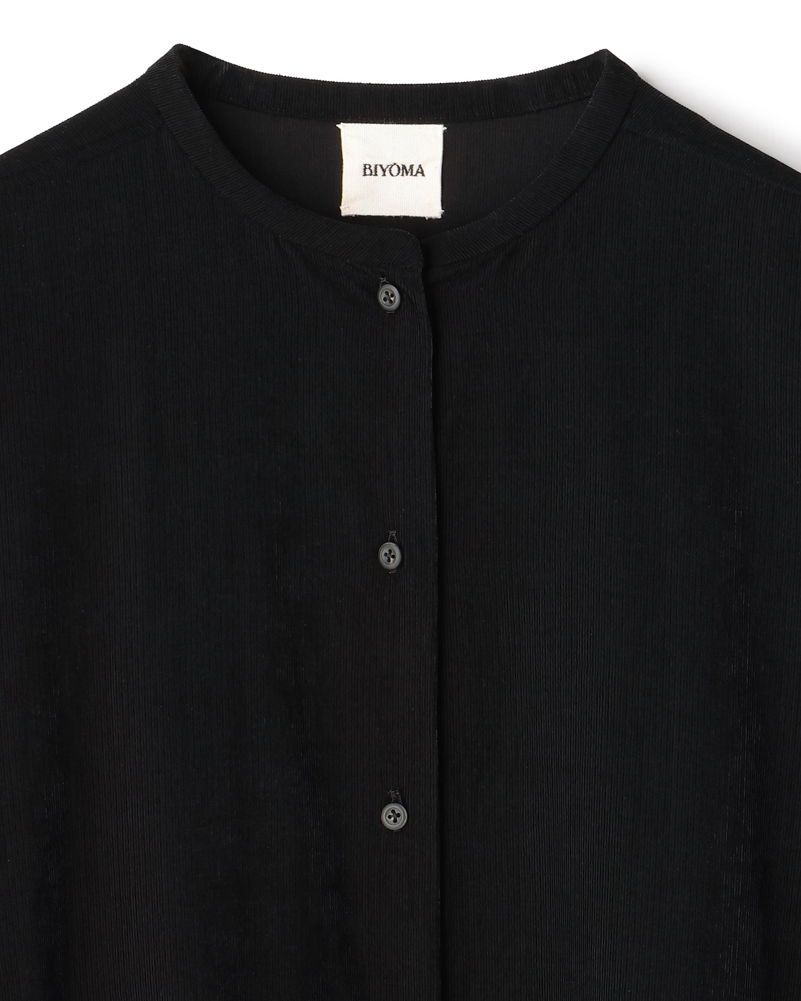 COTTON RAYON CORDUROY NO COLLAR SHIRT(コットンレーヨンコーデュロイノーカラーシャツ)|BIYOMA(ビヨーマ)OFFICIAL ONLINE STORE