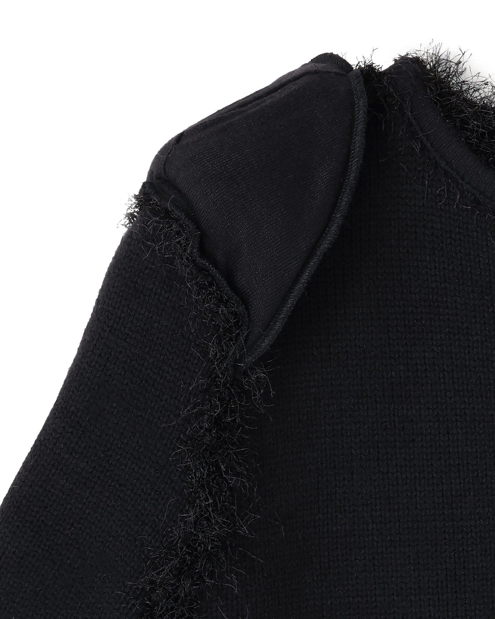 POWER SHOULDER HALF SLEEVE SHAGGY KNIT PULLOVER(パワーショルダーハーフスリーブシャギーニットプルオーバー)|BIYOMA(ビヨーマ)OFFICIAL ONLINE STORE