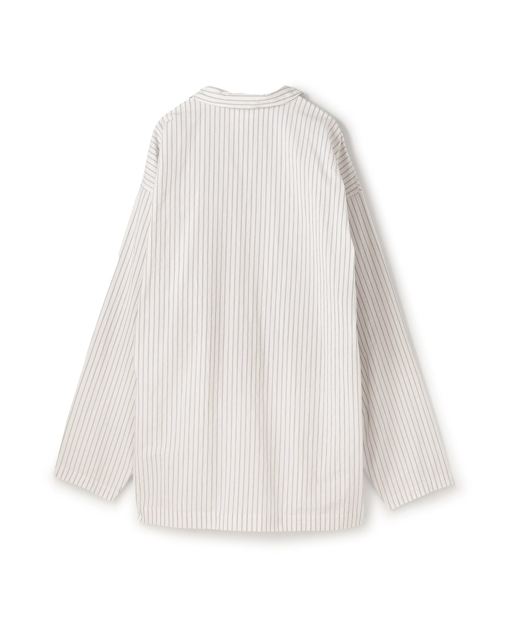 COTTON STRIPE OPEN COLLAR SHIRT(コットンストライプオープンカラーシャツ)|BIYOMA(ビヨーマ)OFFICIAL ONLINE STORE