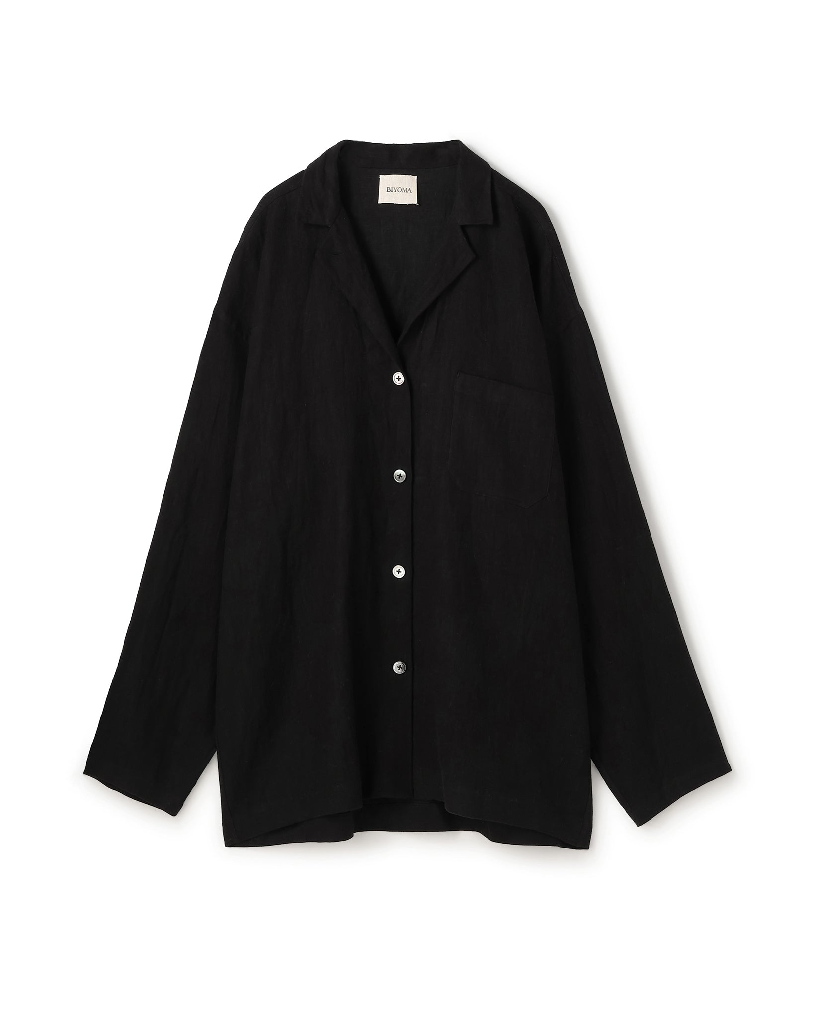 LINEN OPEN COLLAR SHIRT(リネンオープンカラーシャツ)|BIYOMA(ビヨーマ)OFFICIAL ONLINE STORE