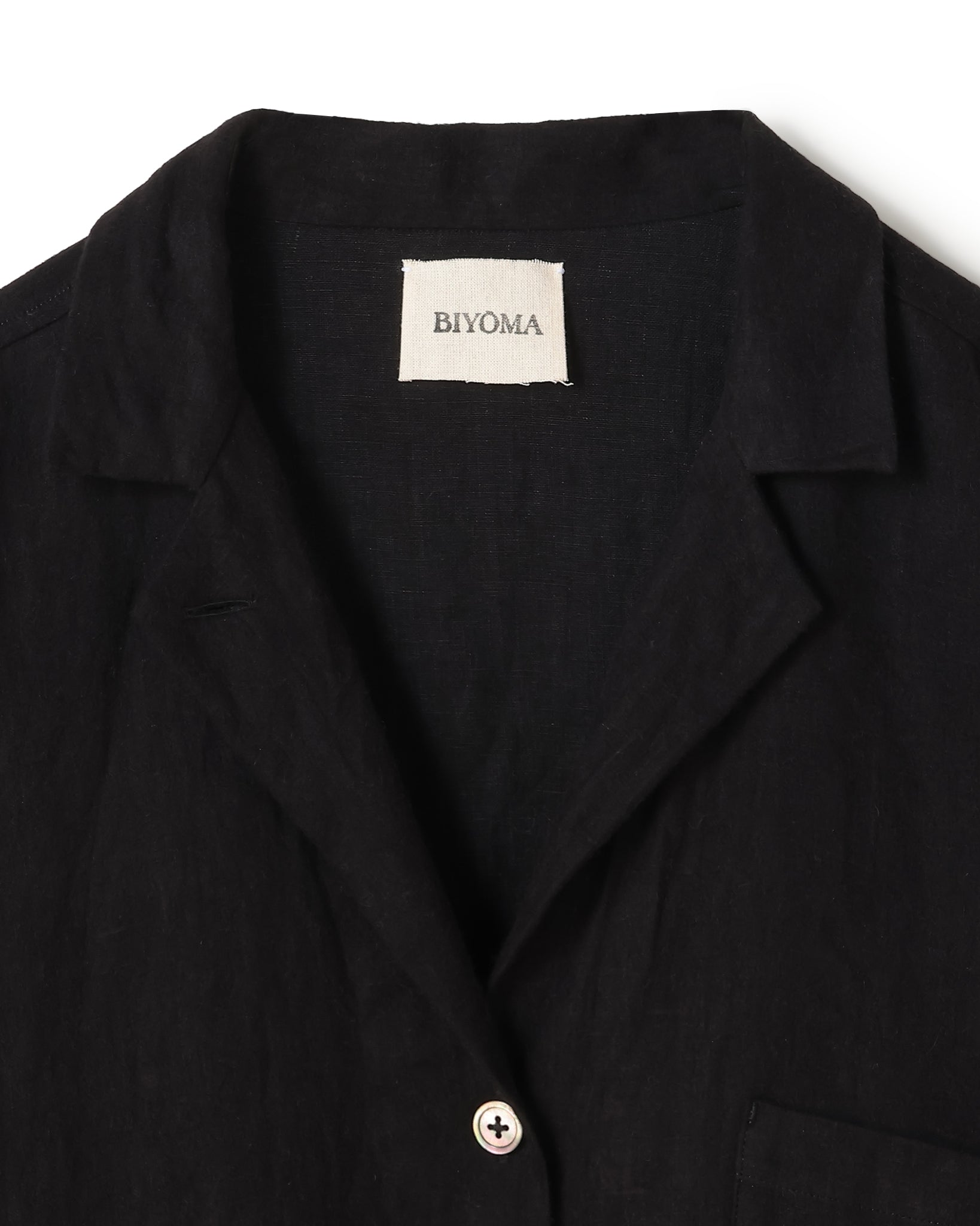 LINEN OPEN COLLAR SHIRT(リネンオープンカラーシャツ)|BIYOMA(ビヨーマ)OFFICIAL ONLINE STORE