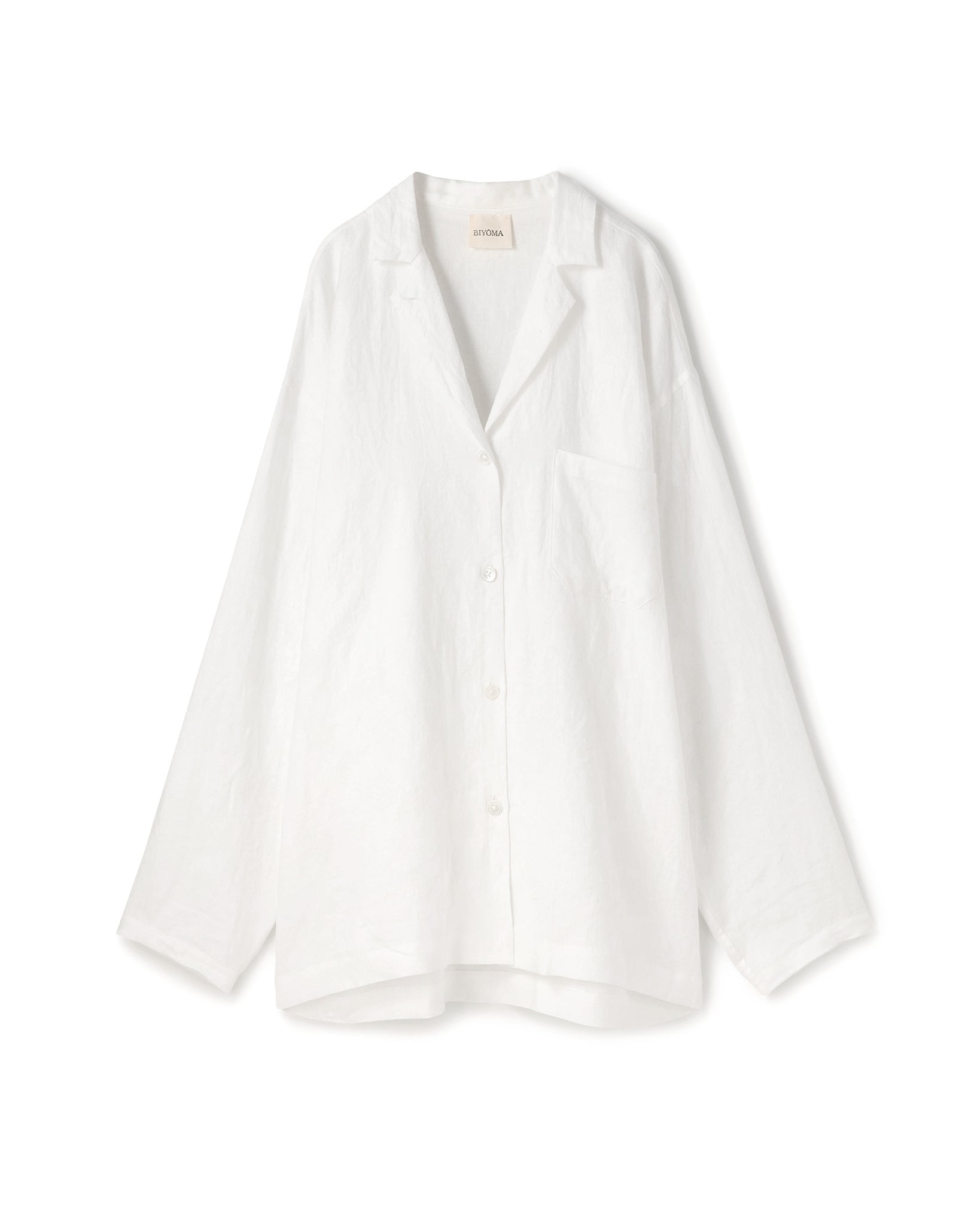 LINEN OPEN COLLAR SHIRT(リネンオープンカラーシャツ)|BIYOMA(ビヨーマ)OFFICIAL ONLINE STORE