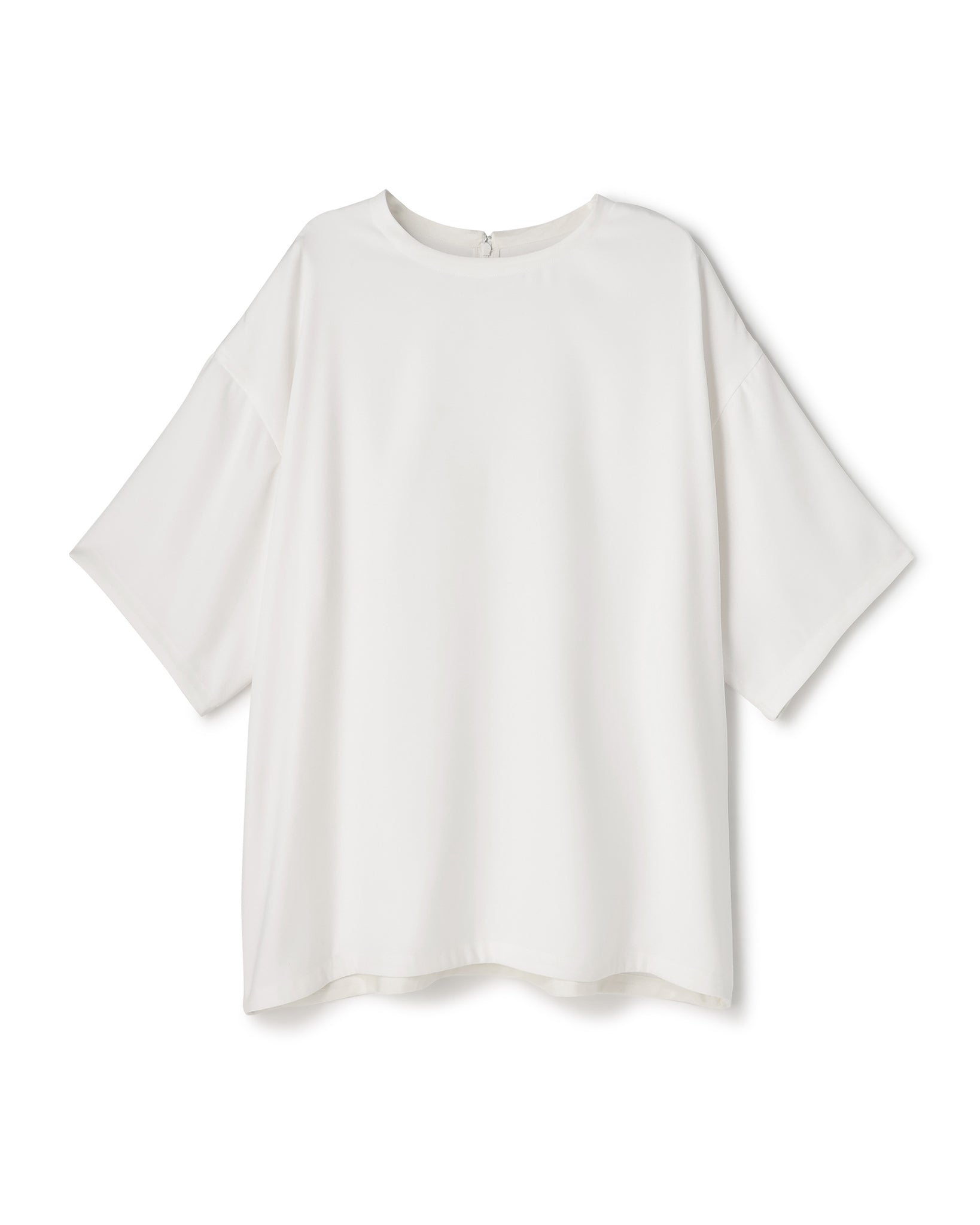 POLYESTER SATIN SHORT SLEEVED BLOUSE(ポリエステルショートスリーブブラウス)|BIYOMA(ビヨーマ)OFFICIAL ONLINE STORE
