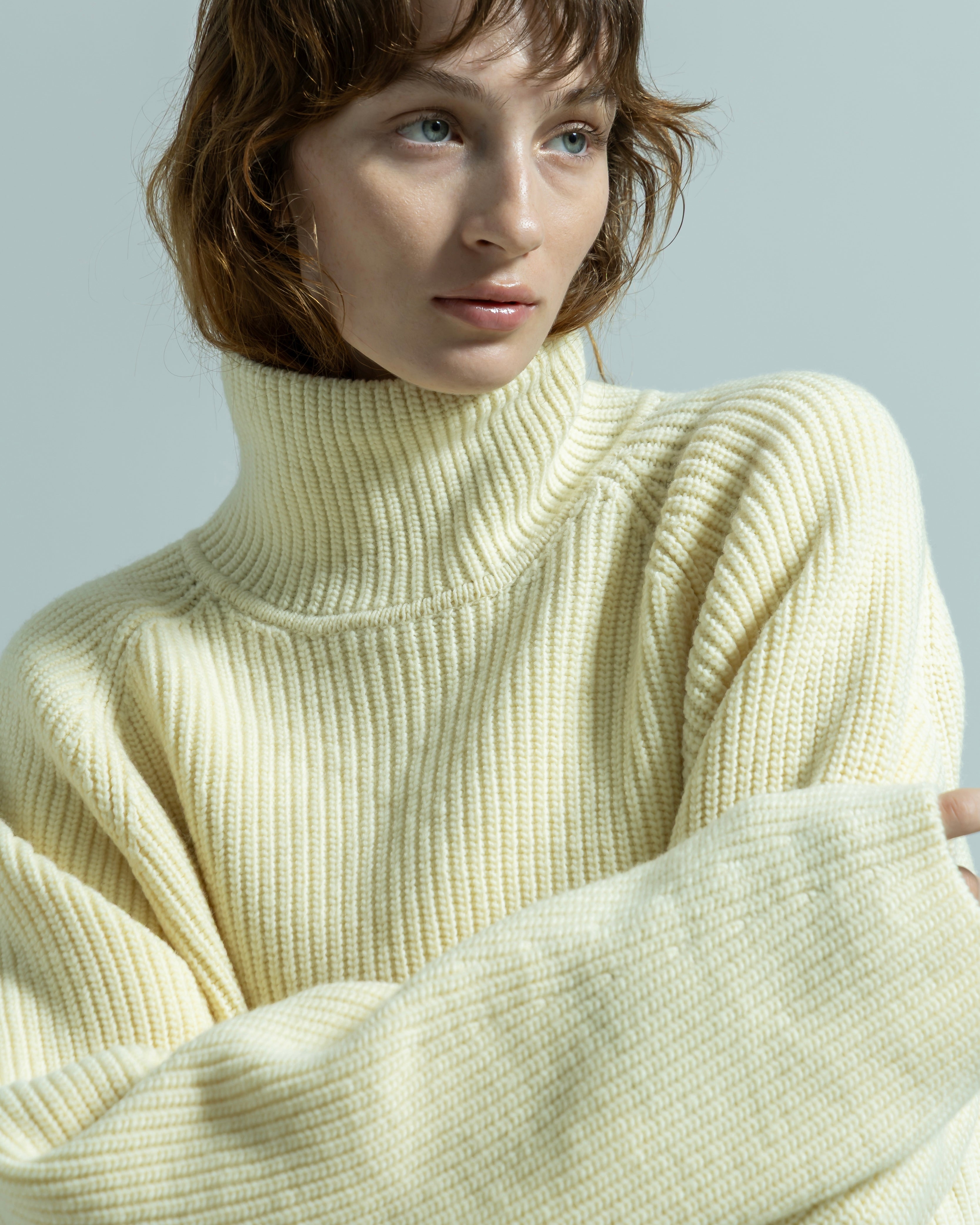 WOOL RIB KNIT TURTLENECK PULLOVER(ウールリブニットタートルネックプルオーバー)|BIYOMA(ビヨーマ)OFFICIAL ONLINE STORE