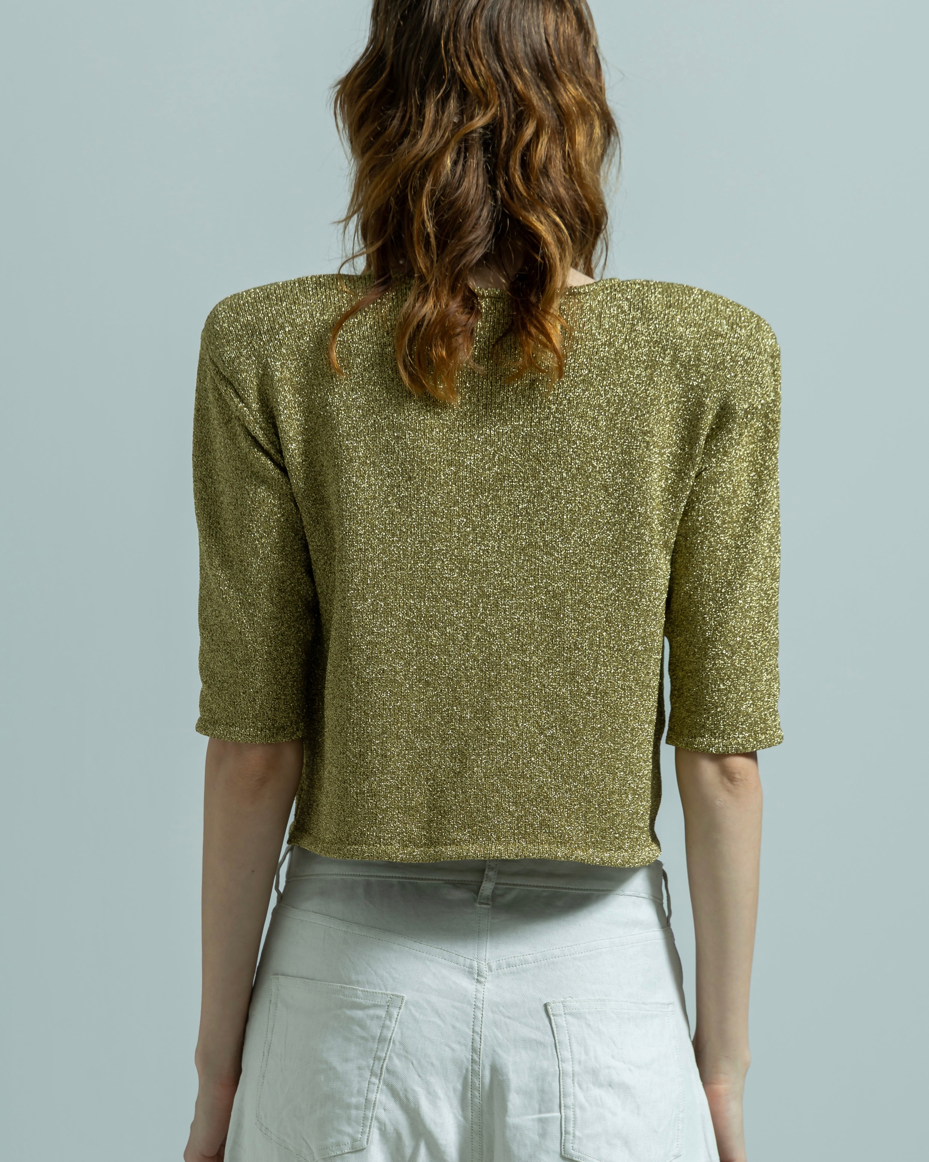 POWER SHOULDER HALF SLEEVE KNIT PULLOVER(パワーショルダーハーフスリーブニットプルオーバー)|BIYOMA(ビヨーマ)OFFICIAL ONLINE STORE