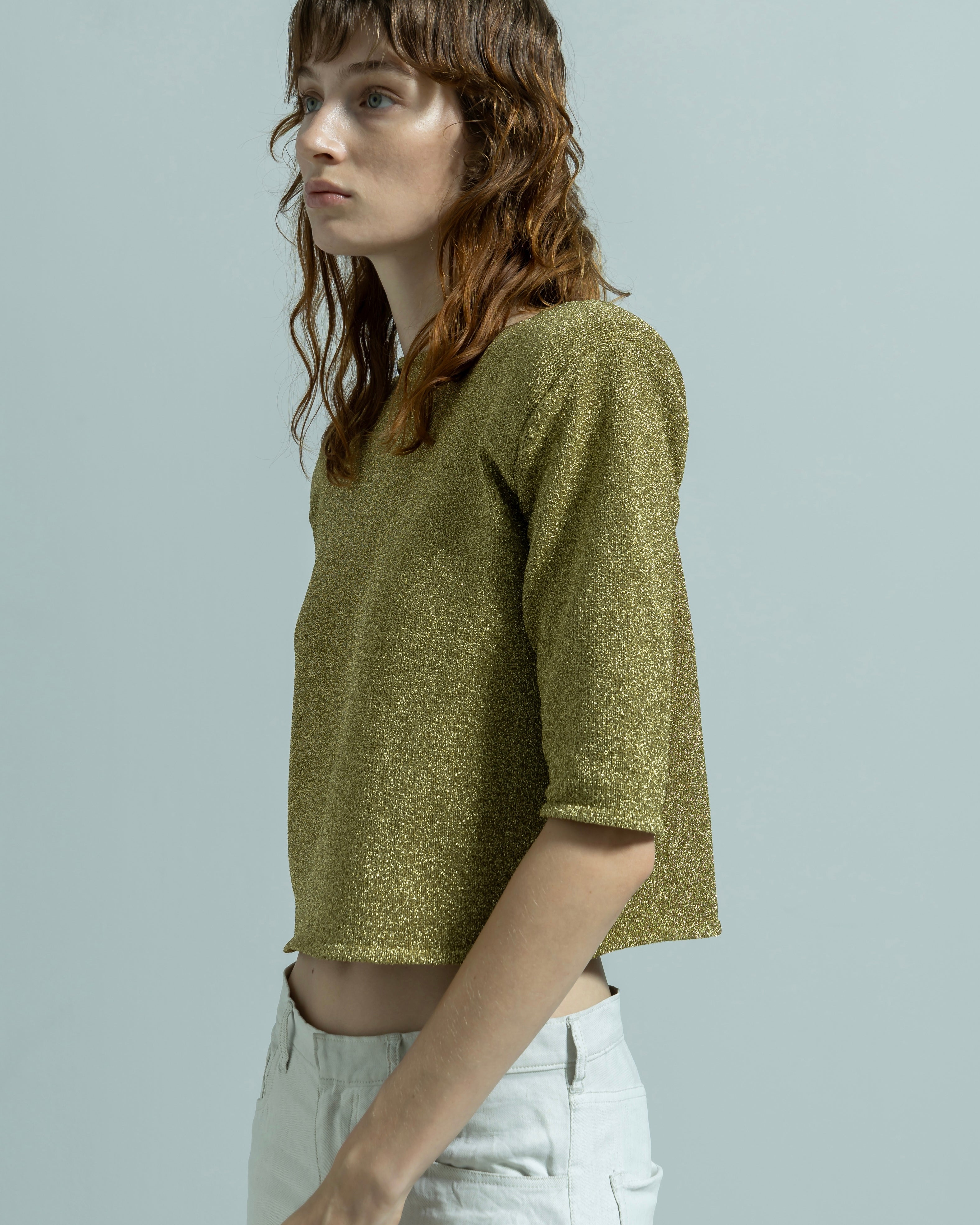 POWER SHOULDER HALF SLEEVE KNIT PULLOVER(パワーショルダーハーフスリーブニットプルオーバー)|BIYOMA(ビヨーマ)OFFICIAL ONLINE STORE