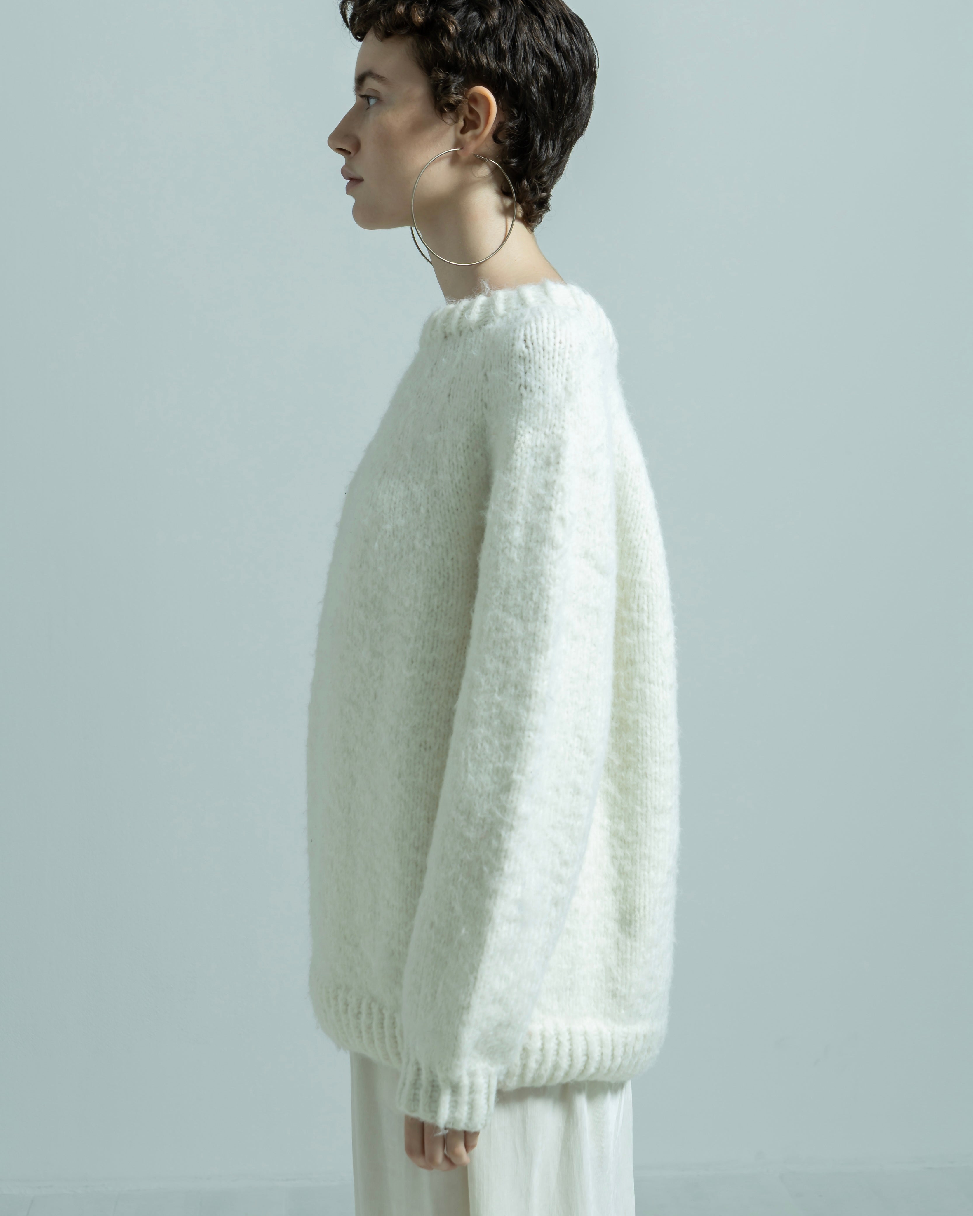 NYLON ACRYLIC HAND KNIT PULLOVER(ナイロンアクリルニットハンドニットプルオーバー)|BIYOMA(ビヨーマ)OFFICIAL ONLINE STORE