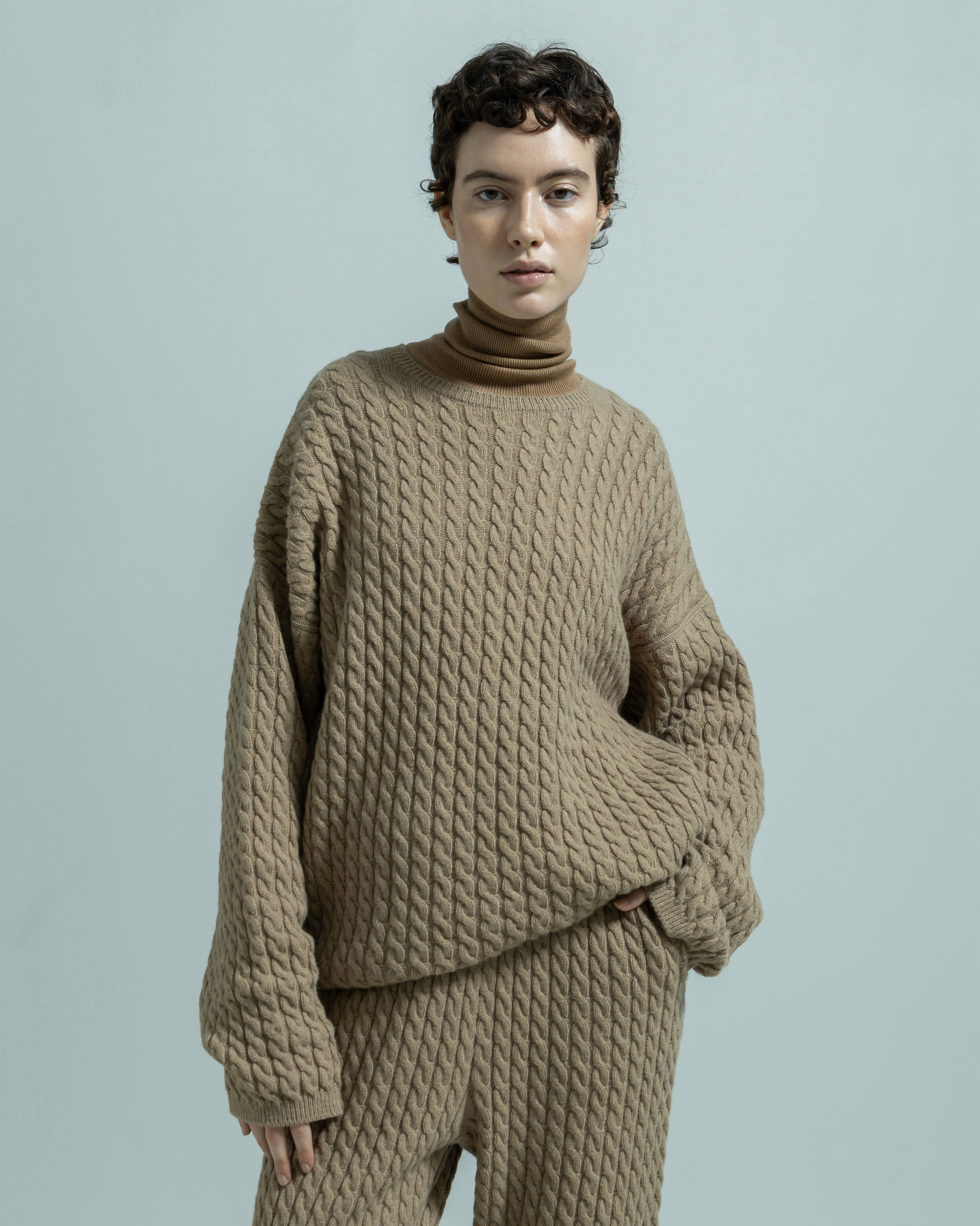WOOL NYLON CABLE KNIT PULLOVER(ウールナイロンケーブルニットプルオーバー)|BIYOMA(ビヨーマ)OFFICIAL ONLINE STORE