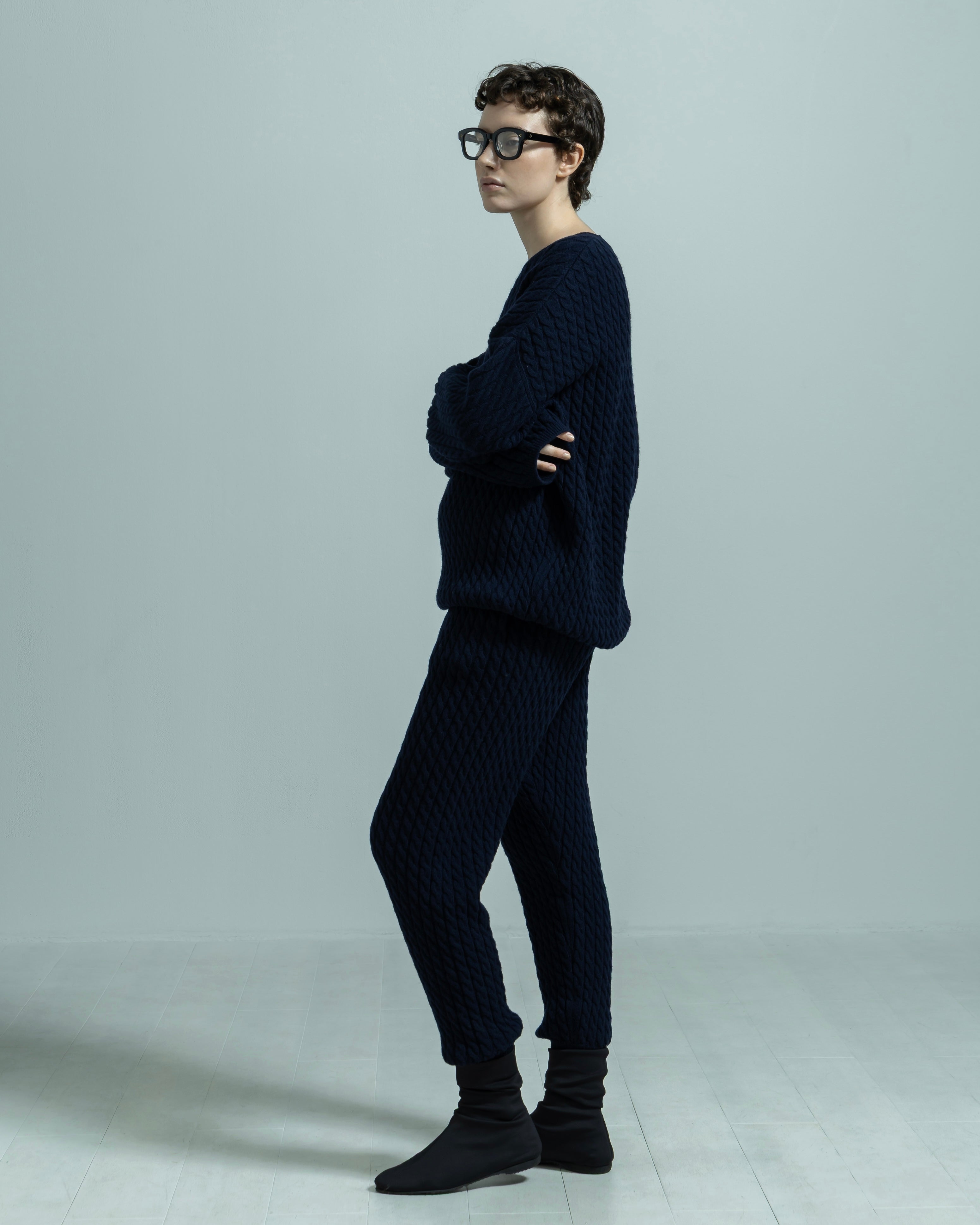 WOOL NYLON CABLE KNIT PANTS(ウールナイロンケーブルニットパンツ)|BIYOMA(ビヨーマ)OFFICIAL ONLINE STORE