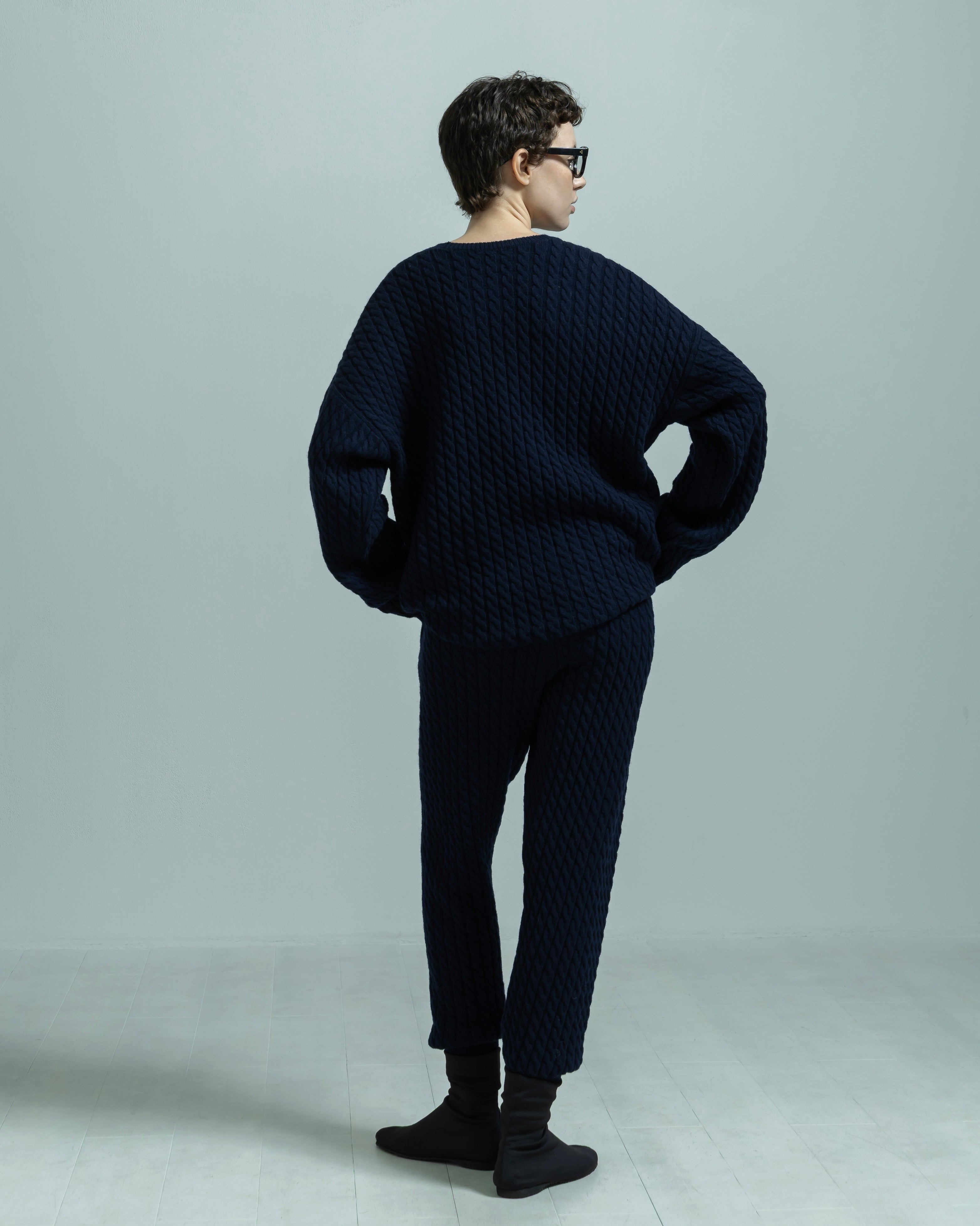 WOOL NYLON CABLE KNIT PANTS(ウールナイロンケーブルニットパンツ)|BIYOMA(ビヨーマ)OFFICIAL ONLINE STORE