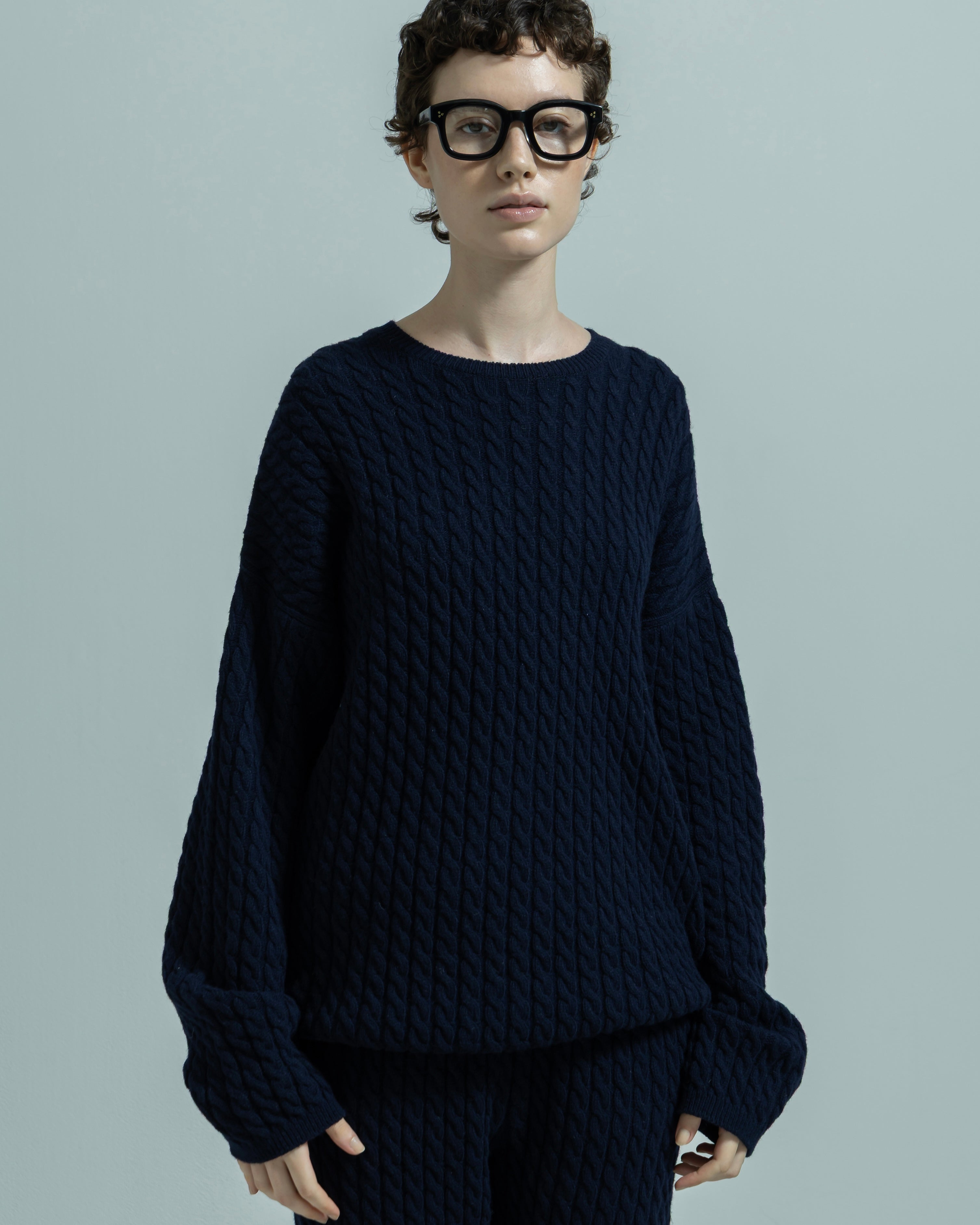WOOL NYLON CABLE KNIT PULLOVER(ウールナイロンケーブルニットプルオーバー)|BIYOMA(ビヨーマ)OFFICIAL ONLINE STORE