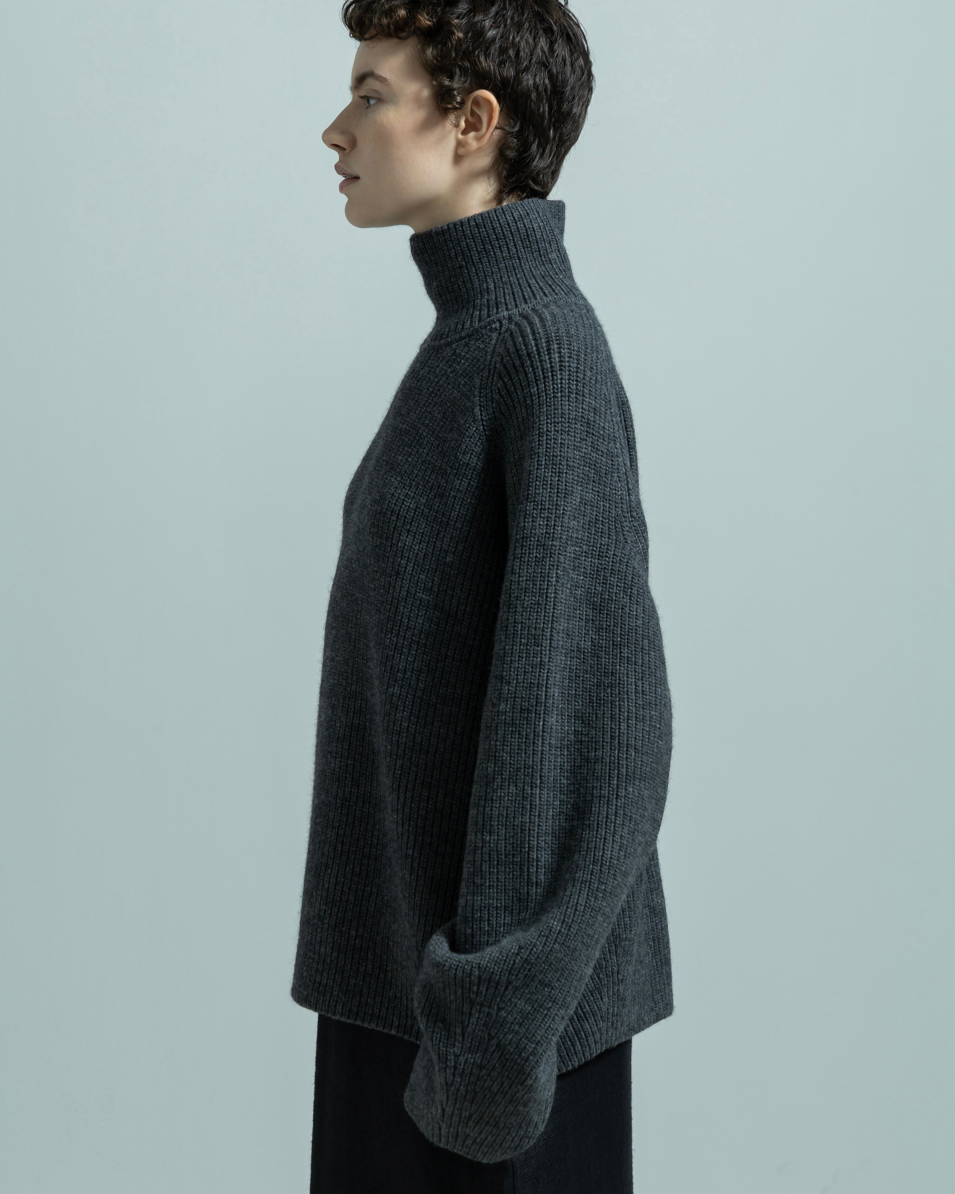 WOOL RIB KNIT TURTLENECK PULLOVER(ウールリブニットタートルネックプルオーバー)|BIYOMA(ビヨーマ)OFFICIAL ONLINE STORE
