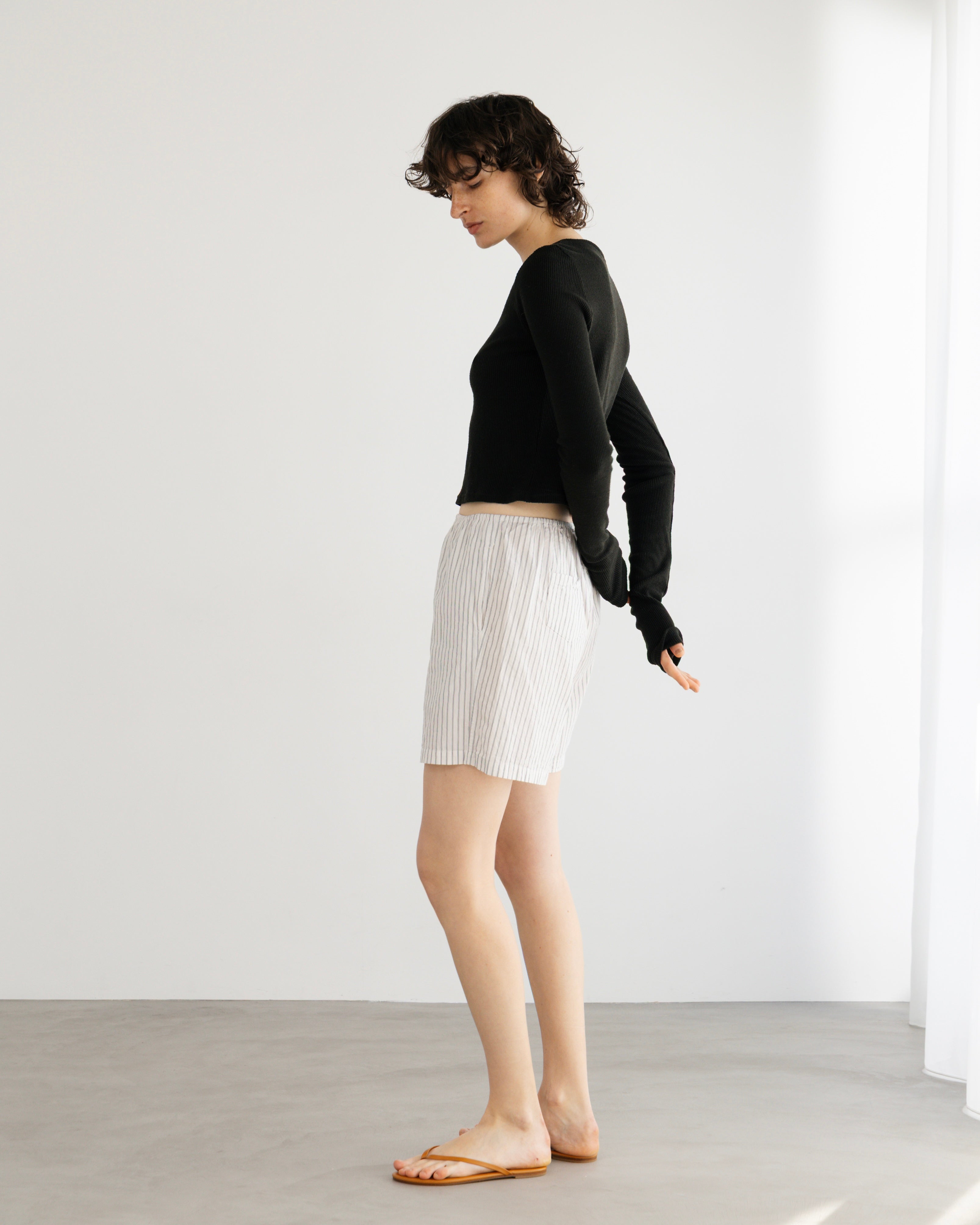 SILK RIB LONG SLEEVE PULLOVER(シルクリブロングスリーブプルオーバー)|BIYOMA(ビヨーマ)OFFICIAL ONLINE STORE