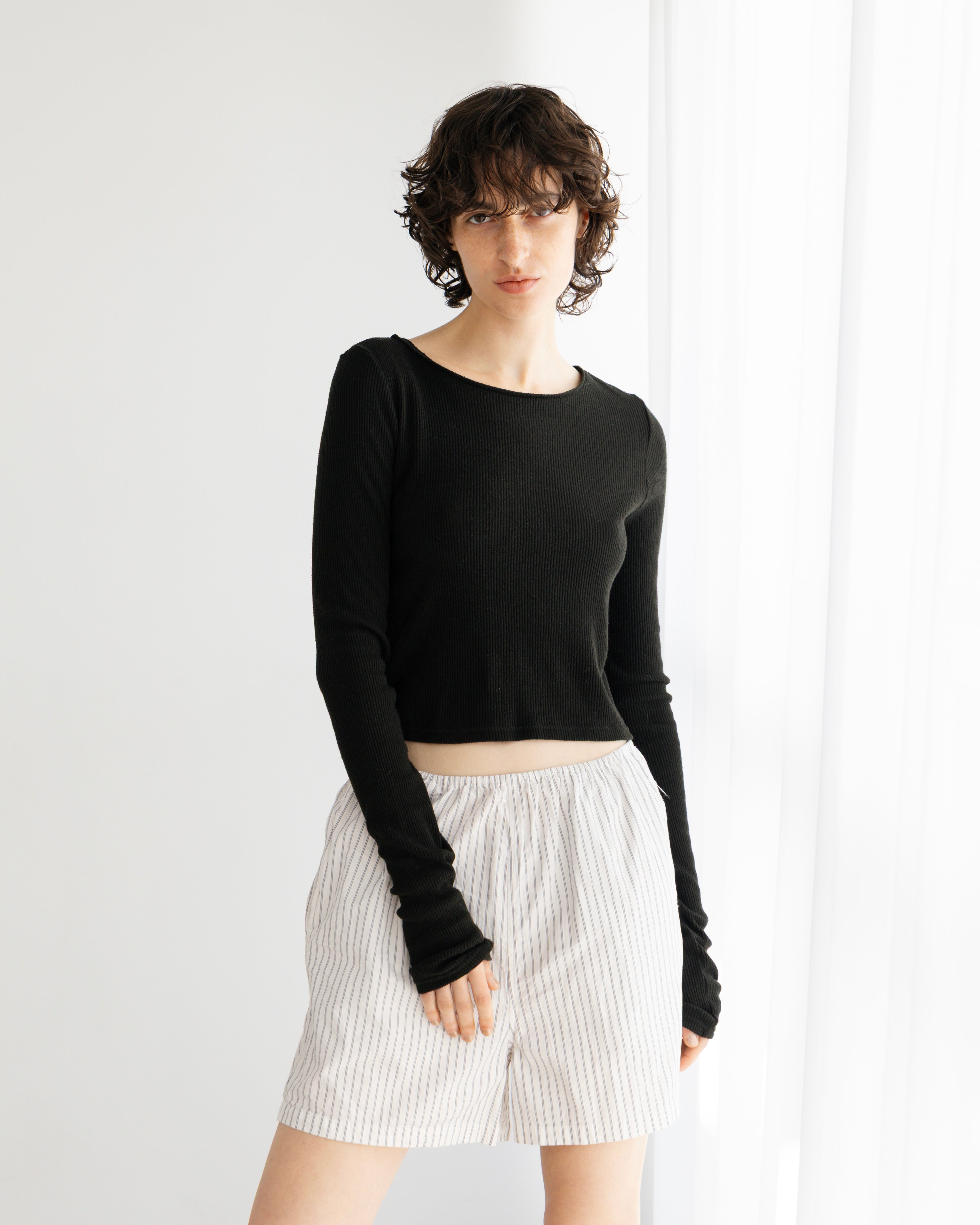 SILK RIB LONG SLEEVE PULLOVER(シルクリブロングスリーブプルオーバー)|BIYOMA(ビヨーマ)OFFICIAL ONLINE STORE
