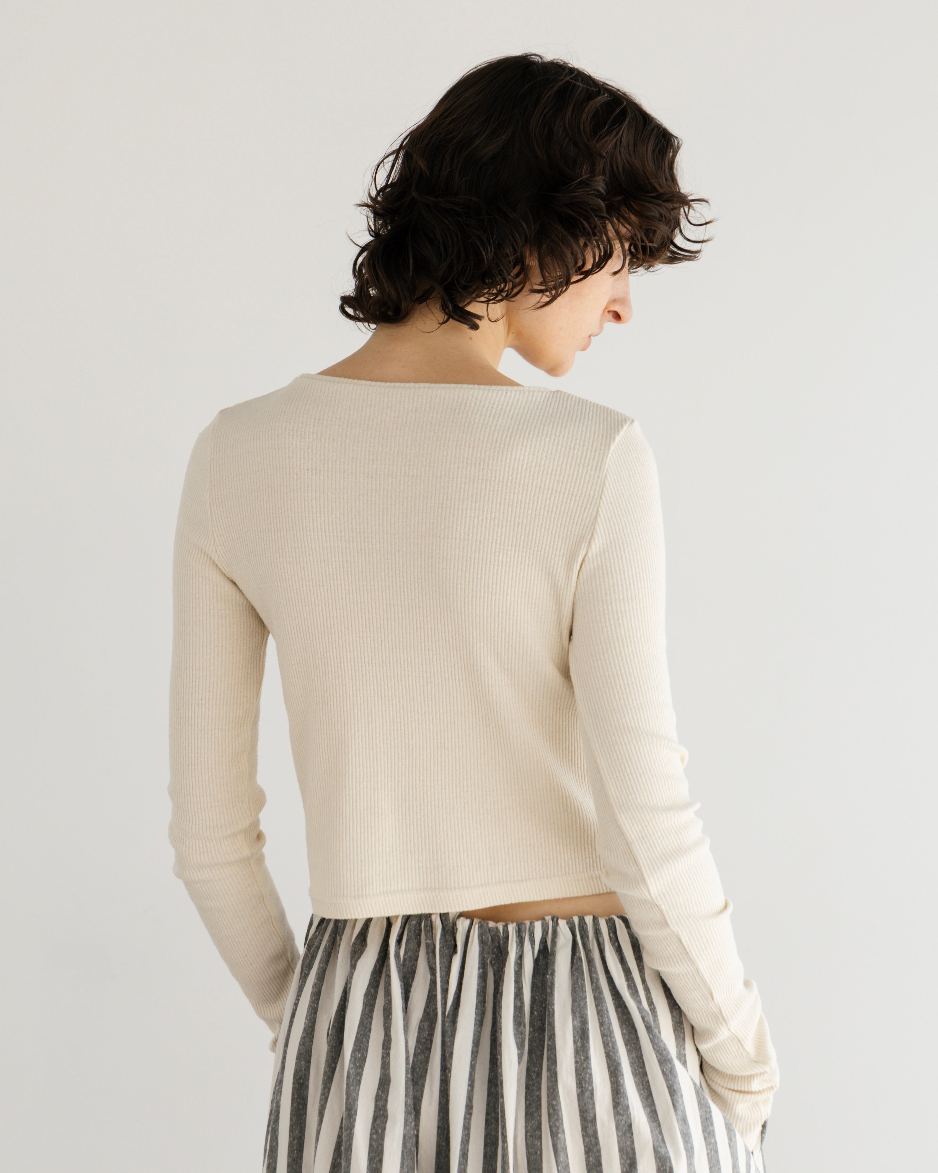 SILK RIB LONG SLEEVE PULLOVER(シルクリブロングスリーブプルオーバー)|BIYOMA(ビヨーマ)OFFICIAL ONLINE STORE