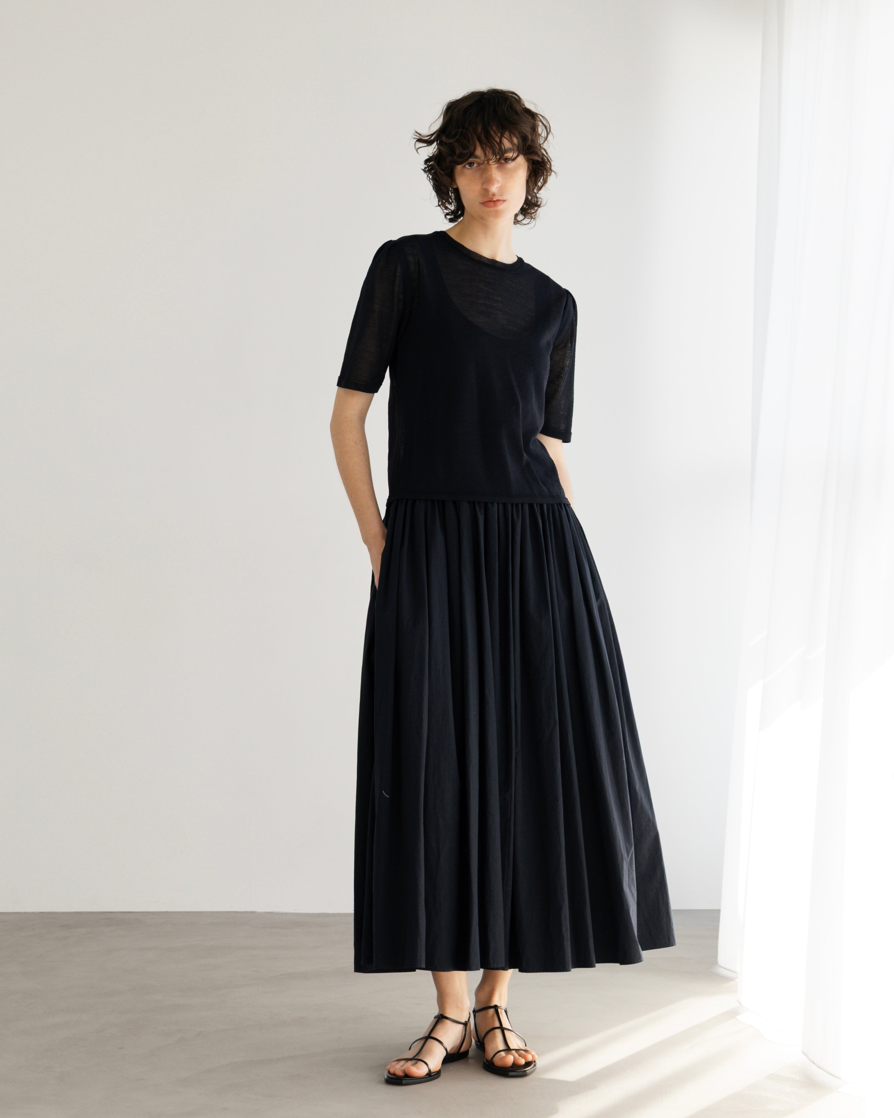 WOOL NYLON SHORT SLEEVE KNIT PULLOVER(ウールナイロンショートスリーブニットプルオーバー)|BIYOMA(ビヨーマ)OFFICIAL ONLINE STORE