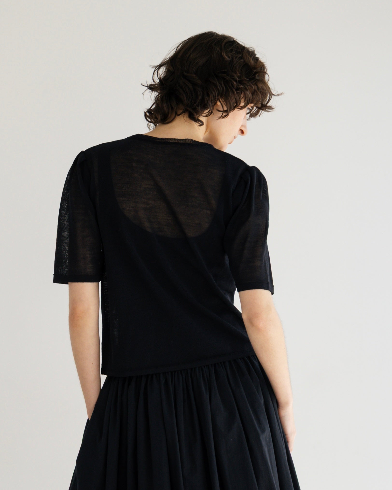 WOOL NYLON SHORT SLEEVE KNIT PULLOVER(ウールナイロンショートスリーブニットプルオーバー)|BIYOMA(ビヨーマ)OFFICIAL ONLINE STORE