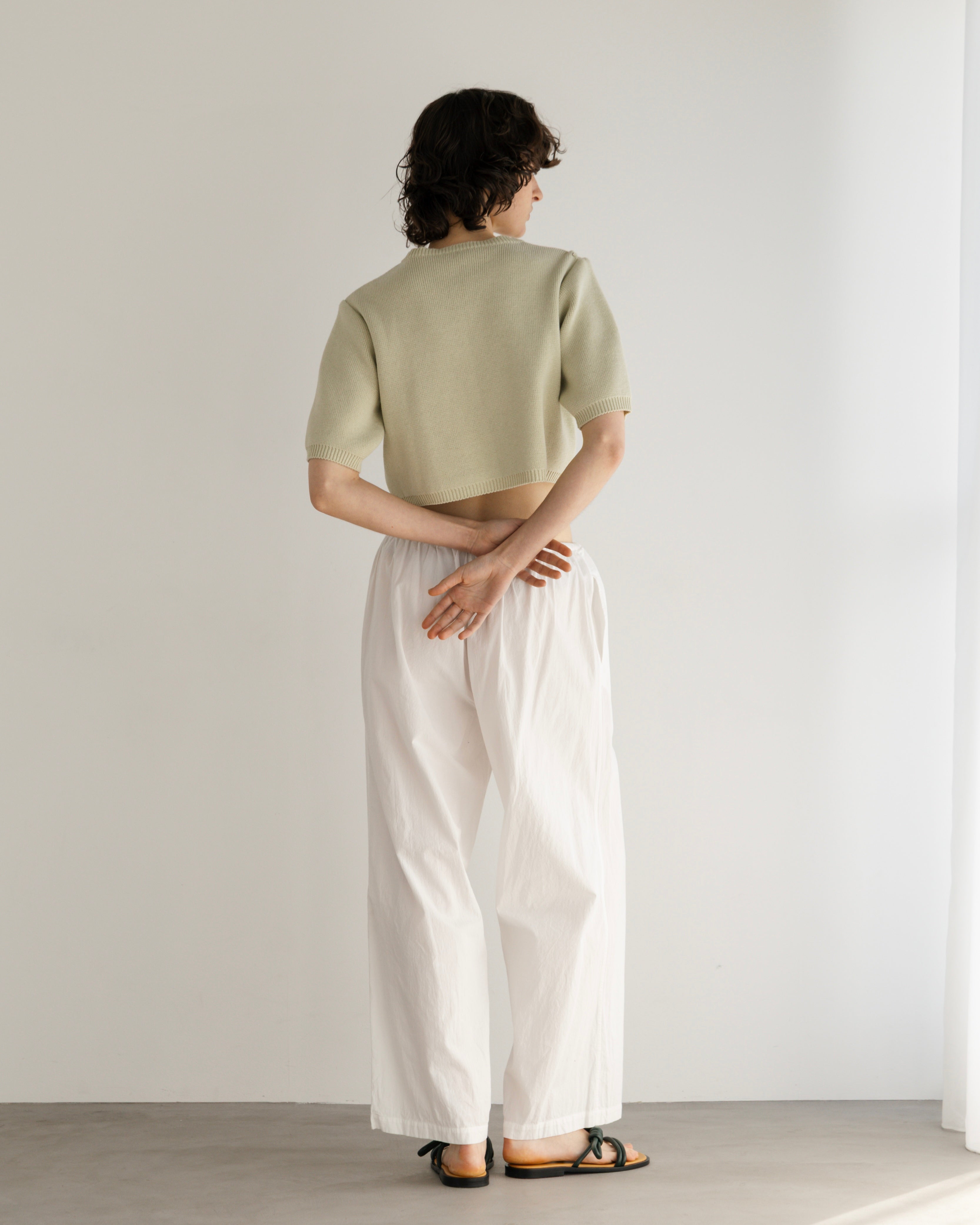 COTTON ACRYLIC SHORT SLEEVE KNIT CARDIGAN(コットンアクリルショートスリーブニットカーディガン)|BIYOMA(ビヨーマ)OFFICIAL ONLINE STORE
