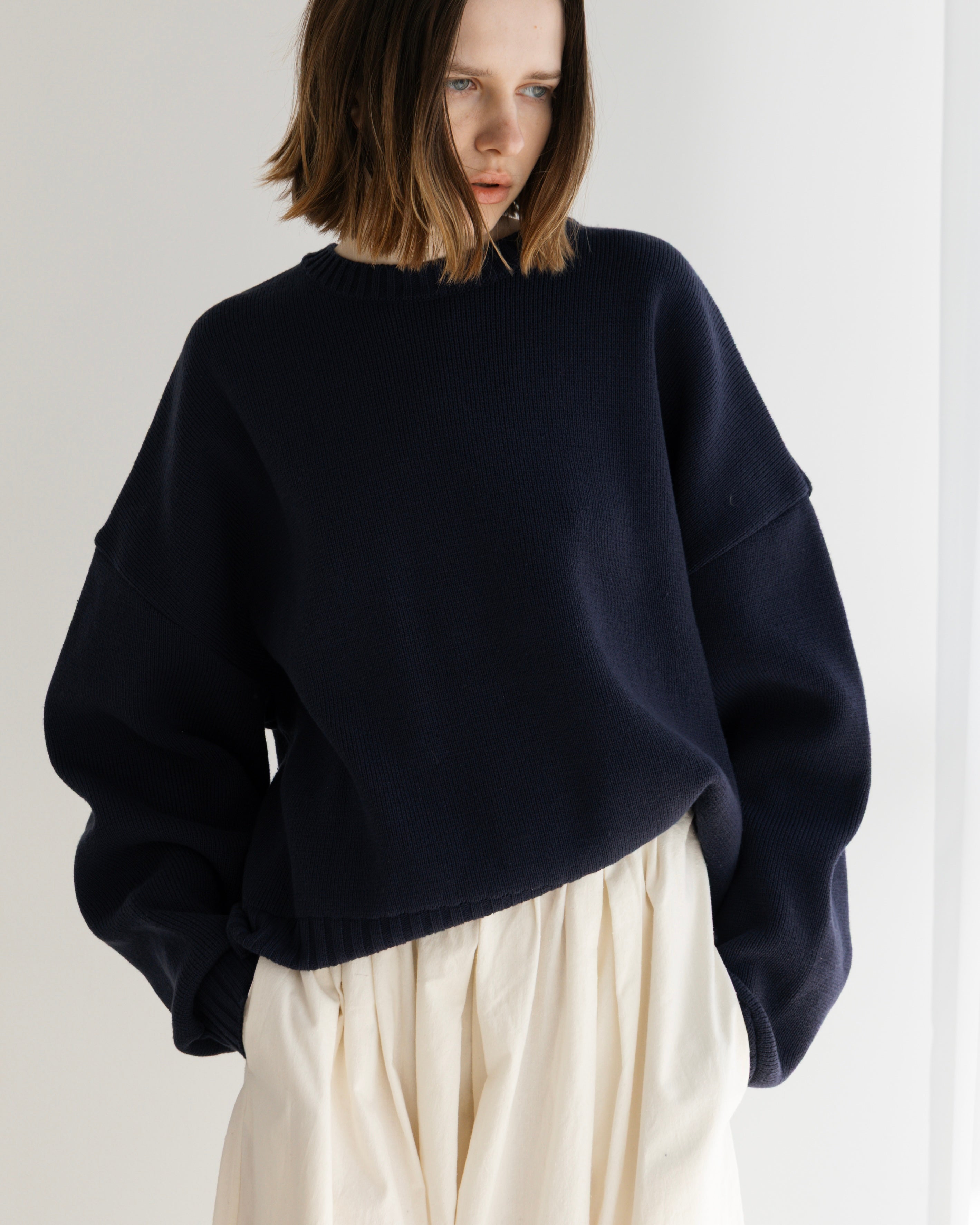COTTON ACRYLIC KNIT PULLOVER(コットンアクリルニットプルオーバー)|BIYOMA(ビヨーマ)OFFICIAL ONLINE STORE