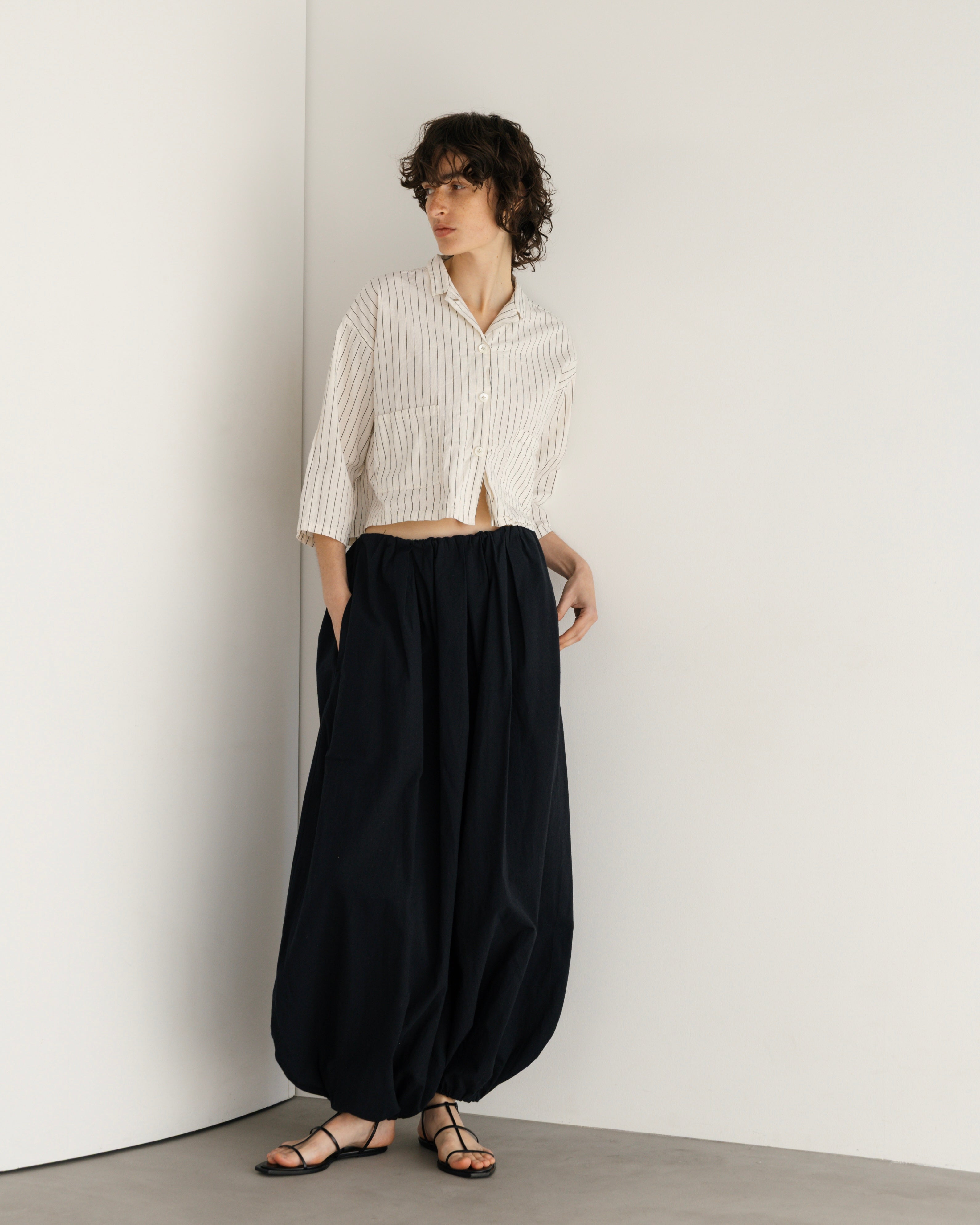 COTTON LINEN STRIPE W POCKET SHIRT(コットンリネンストライプダブルポケットシャツ)|BIYOMA(ビヨーマ)OFFICIAL ONLINE STORE