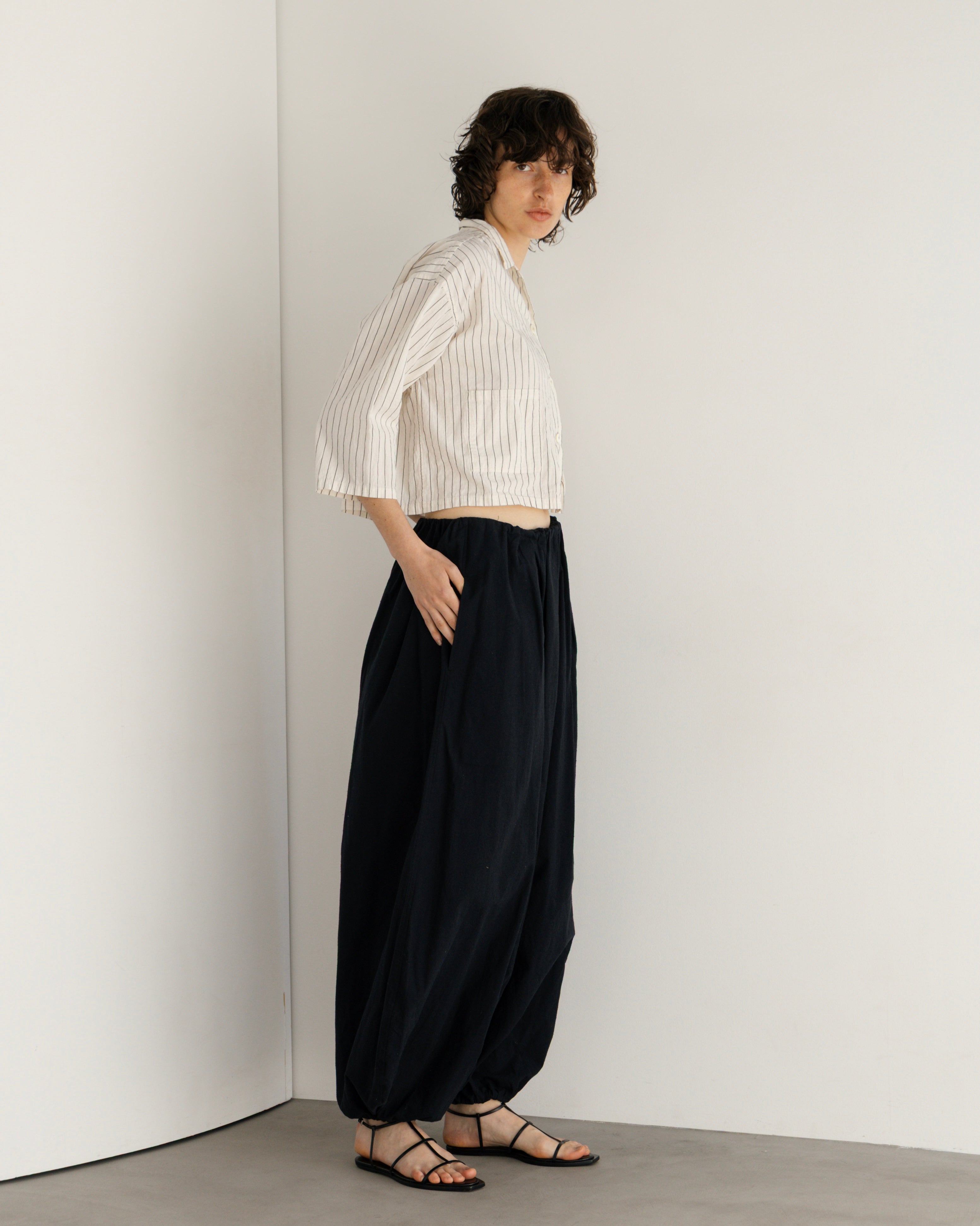 COTTON LINEN STRIPE W POCKET SHIRT(コットンリネンストライプダブルポケットシャツ)|BIYOMA(ビヨーマ)OFFICIAL ONLINE STORE
