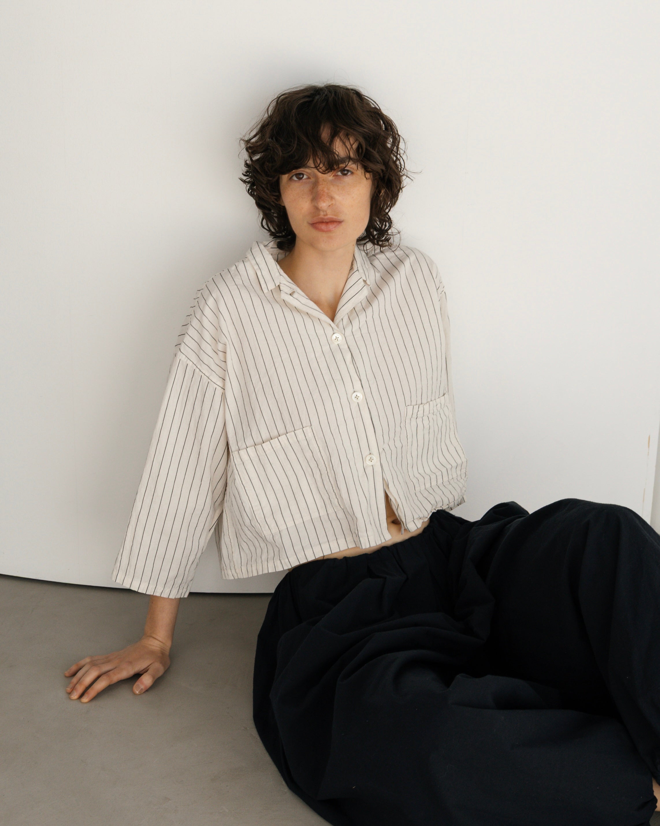 COTTON LINEN STRIPE W POCKET SHIRT(コットンリネンストライプダブルポケットシャツ)|BIYOMA(ビヨーマ)OFFICIAL ONLINE STORE