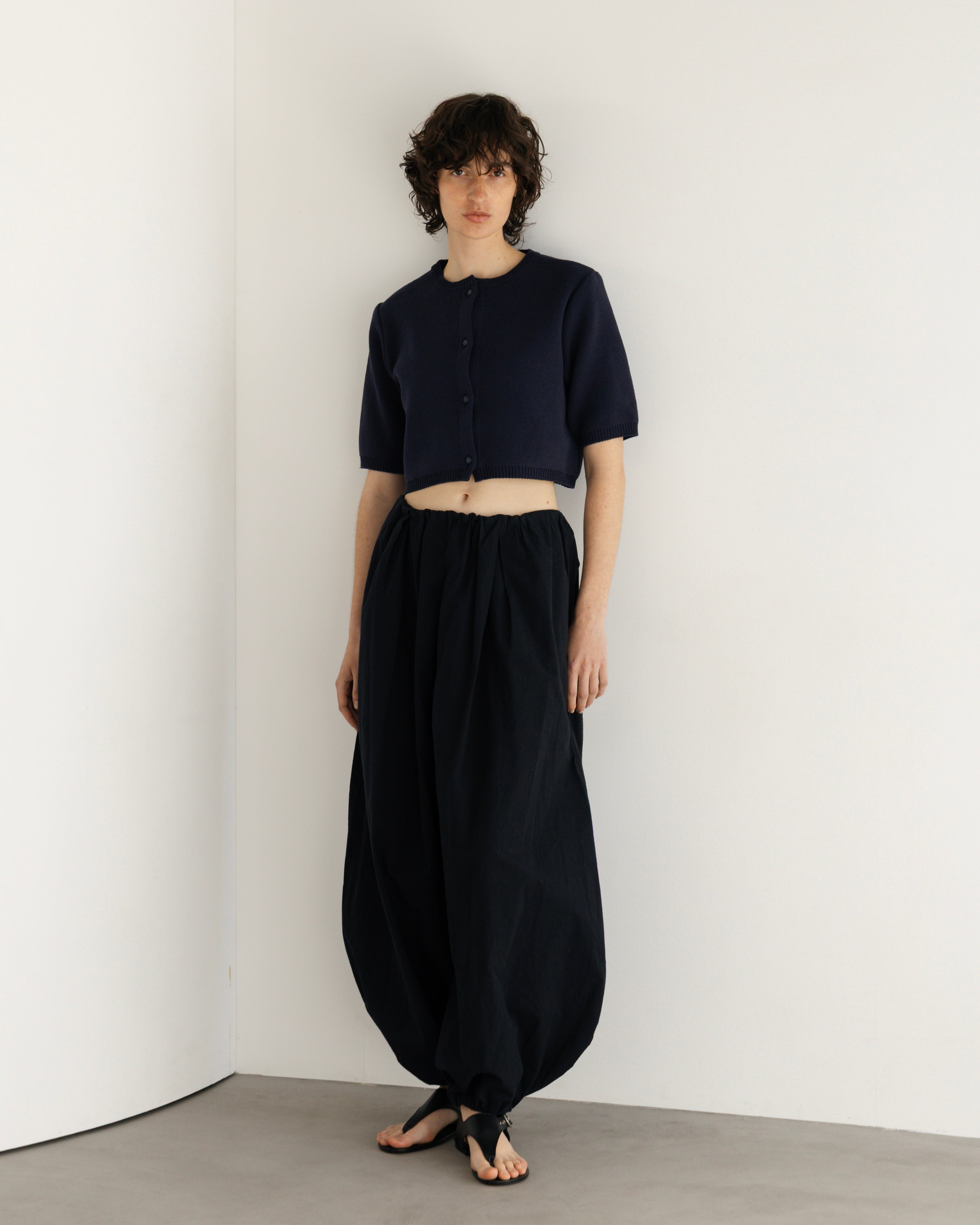 COTTON ACRYLIC SHORT SLEEVE KNIT CARDIGAN(コットンアクリルショートスリーブニットカーディガン)|BIYOMA(ビヨーマ)OFFICIAL ONLINE STORE