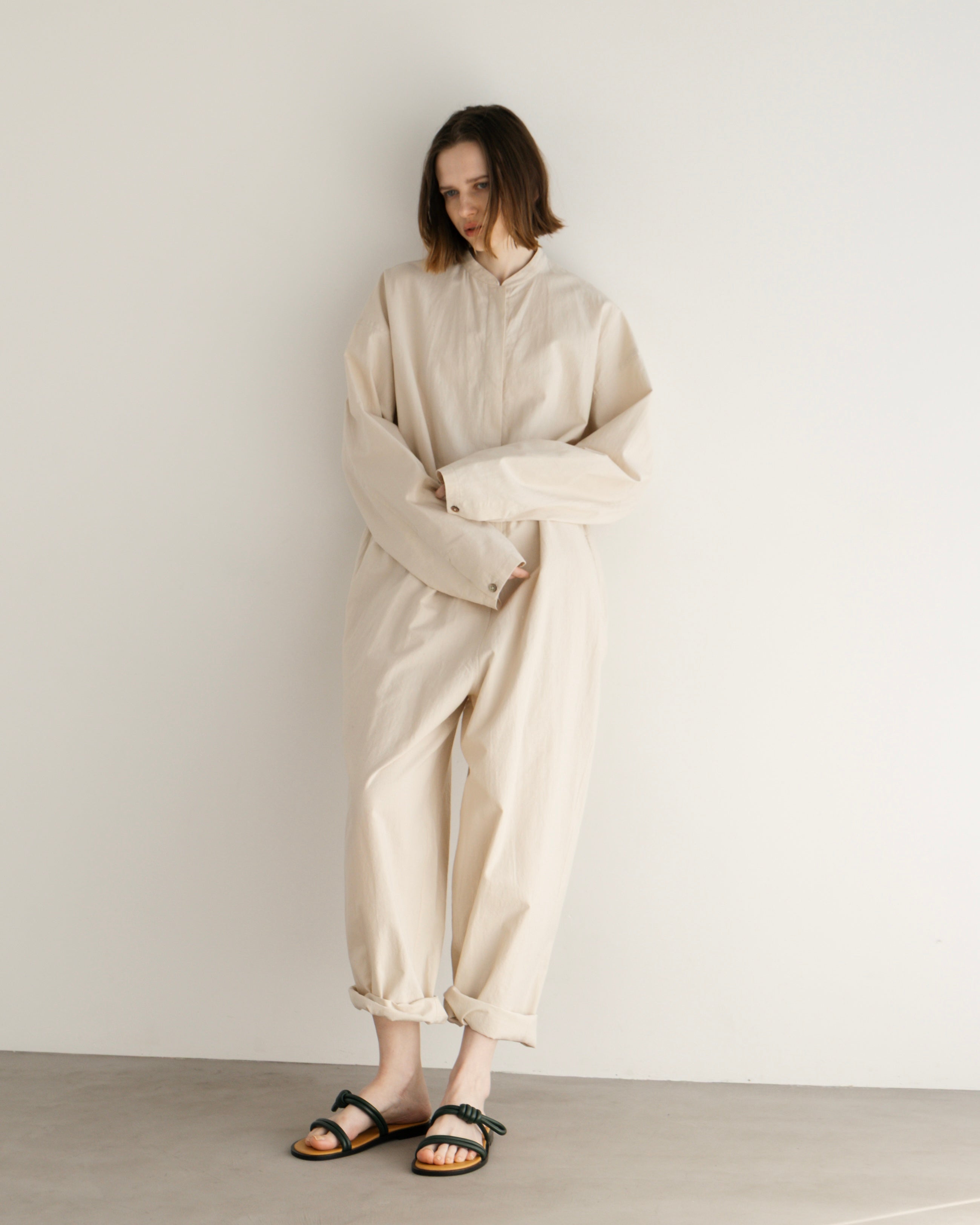 WASHER COTTON JUMP SUIT(ウォッシャーコットンジャンプスーツ)|BIYOMA(ビヨーマ)OFFICIAL ONLINE STORE