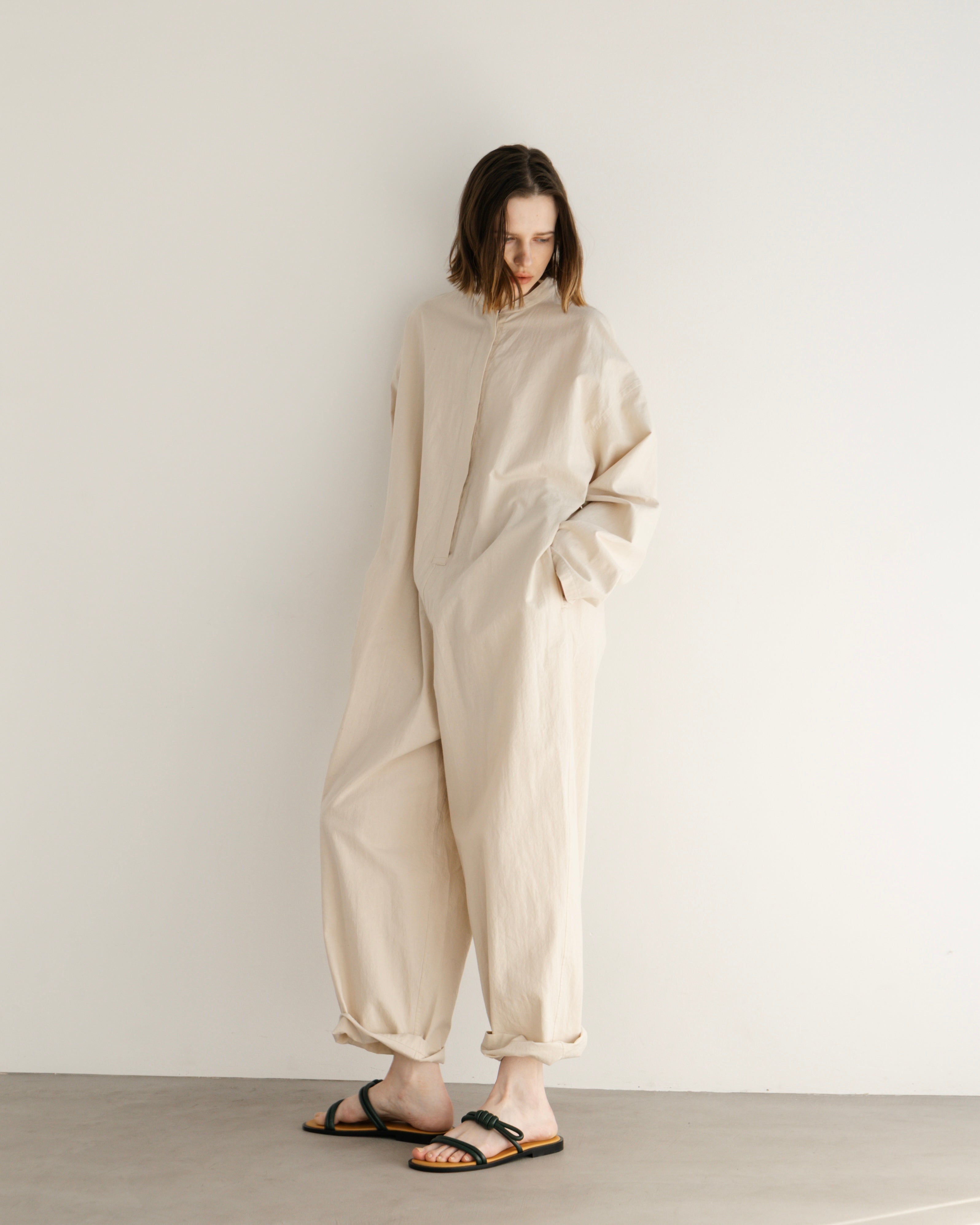 WASHER COTTON JUMP SUIT(ウォッシャーコットンジャンプスーツ)|BIYOMA(ビヨーマ)OFFICIAL ONLINE STORE