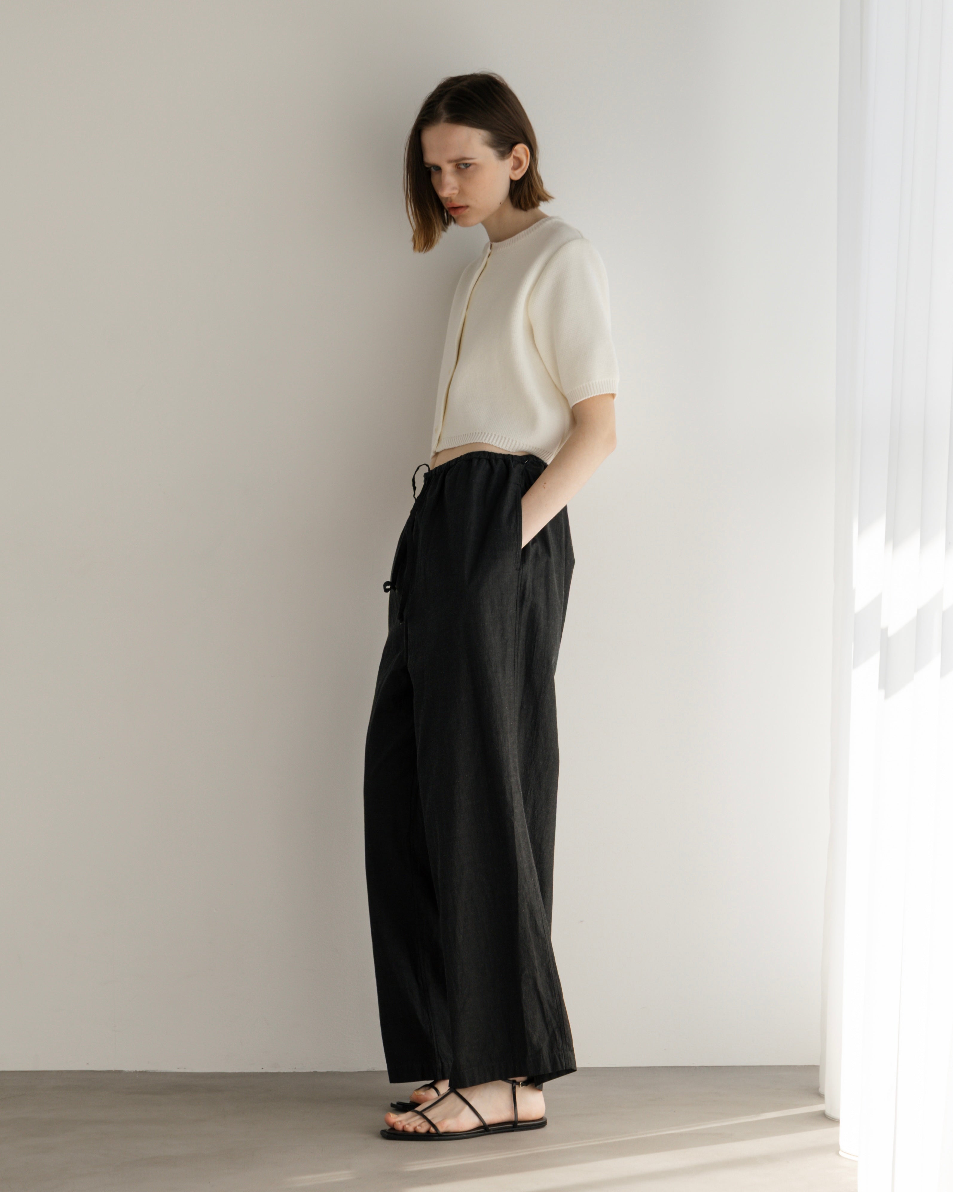 COTTON ACRYLIC SHORT SLEEVE KNIT CARDIGAN(コットンアクリルショートスリーブニットカーディガン)|BIYOMA(ビヨーマ)OFFICIAL ONLINE STORE