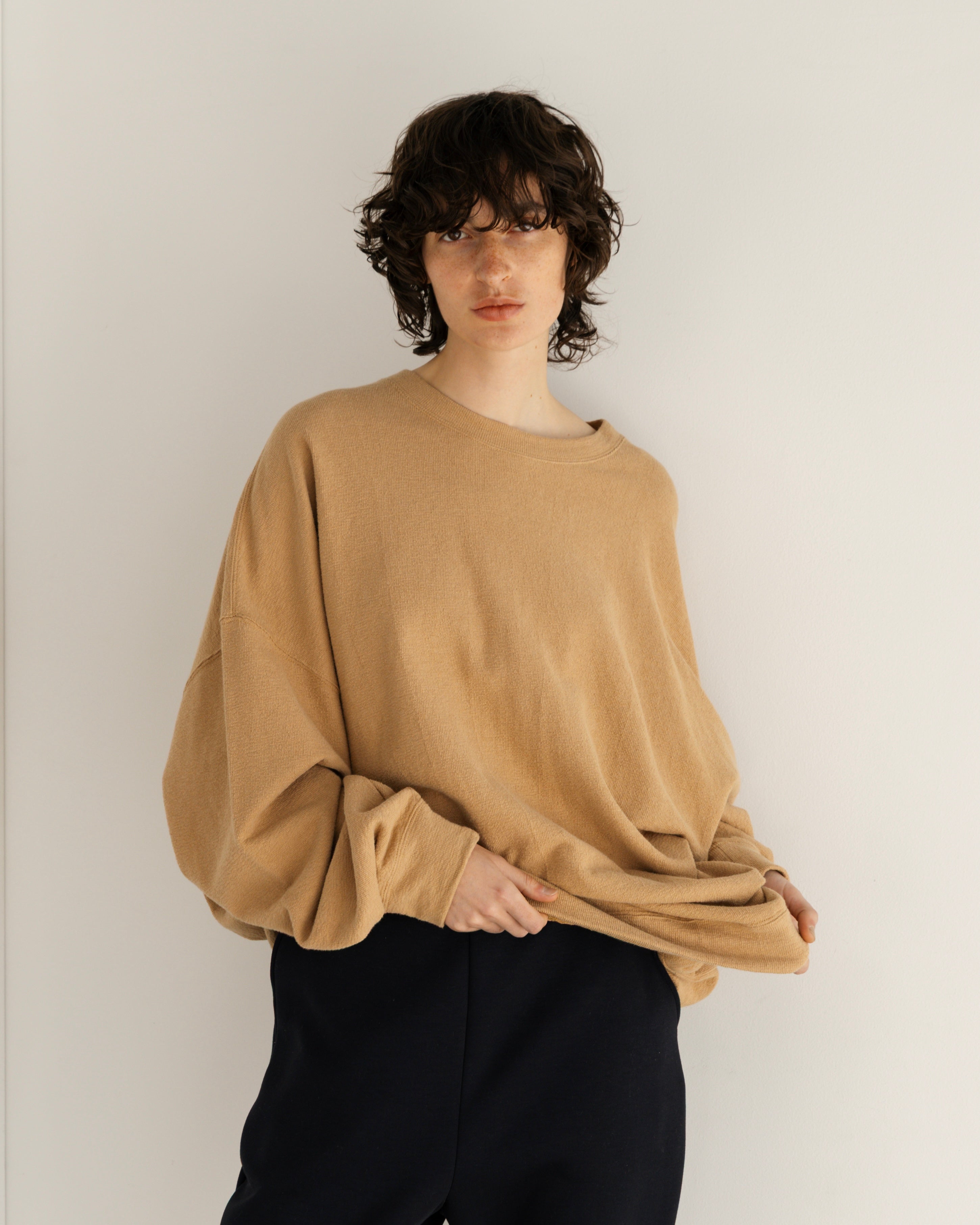 COTTON LINEN RIB LOOSE SILHOUETTE PULLOVER(コットンリネンリブルーズシルエットプルオーバー)|BIYOMA(ビヨーマ)OFFICIAL ONLINE STORE