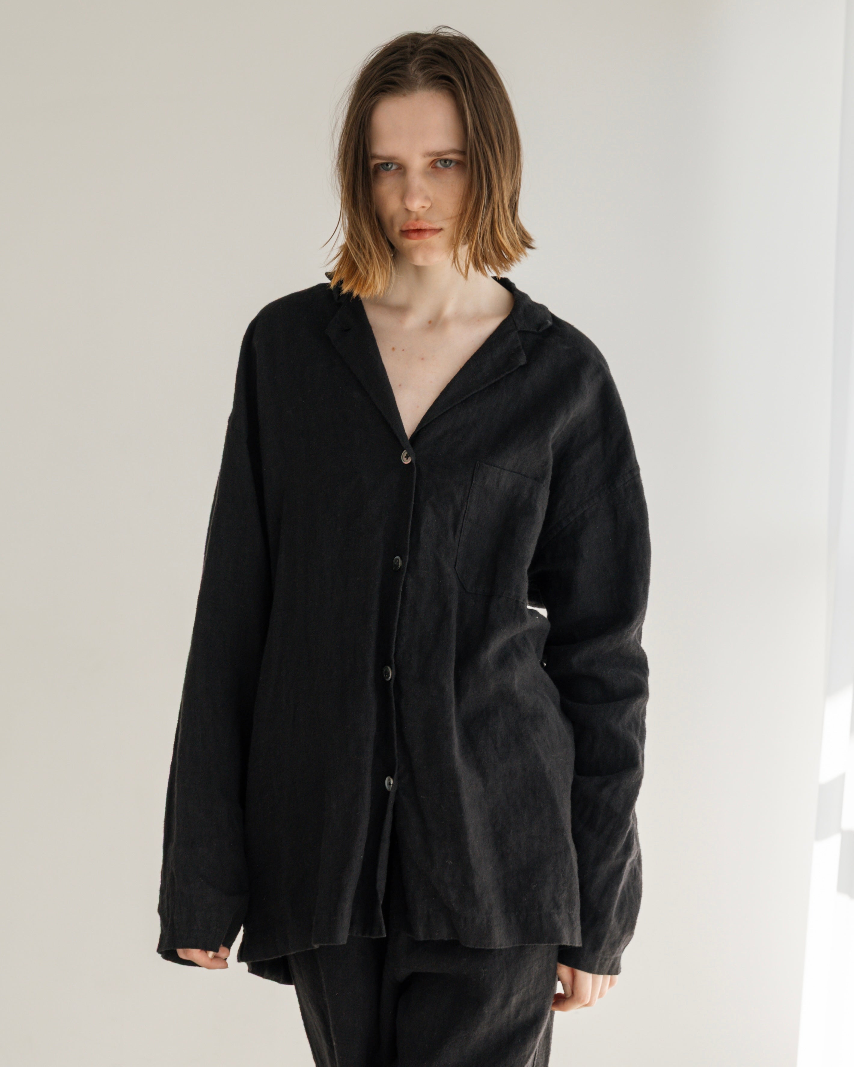 LINEN OPEN COLLAR SHIRT(リネンオープンカラーシャツ)|BIYOMA(ビヨーマ)OFFICIAL ONLINE STORE