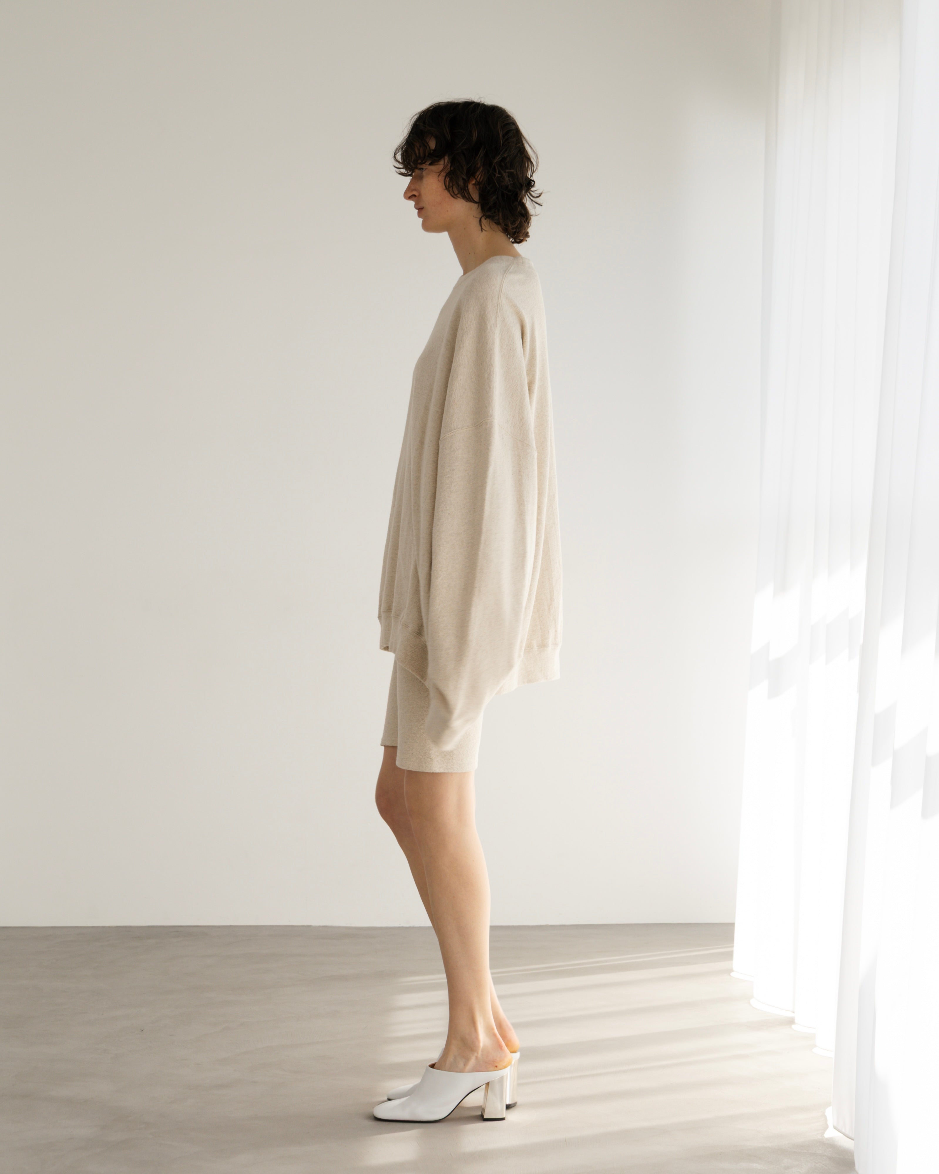 COTTON LINEN RIB LOOSE SILHOUETTE PULLOVER(コットンリネンリブルーズシルエットプルオーバー)|BIYOMA(ビヨーマ)OFFICIAL ONLINE STORE