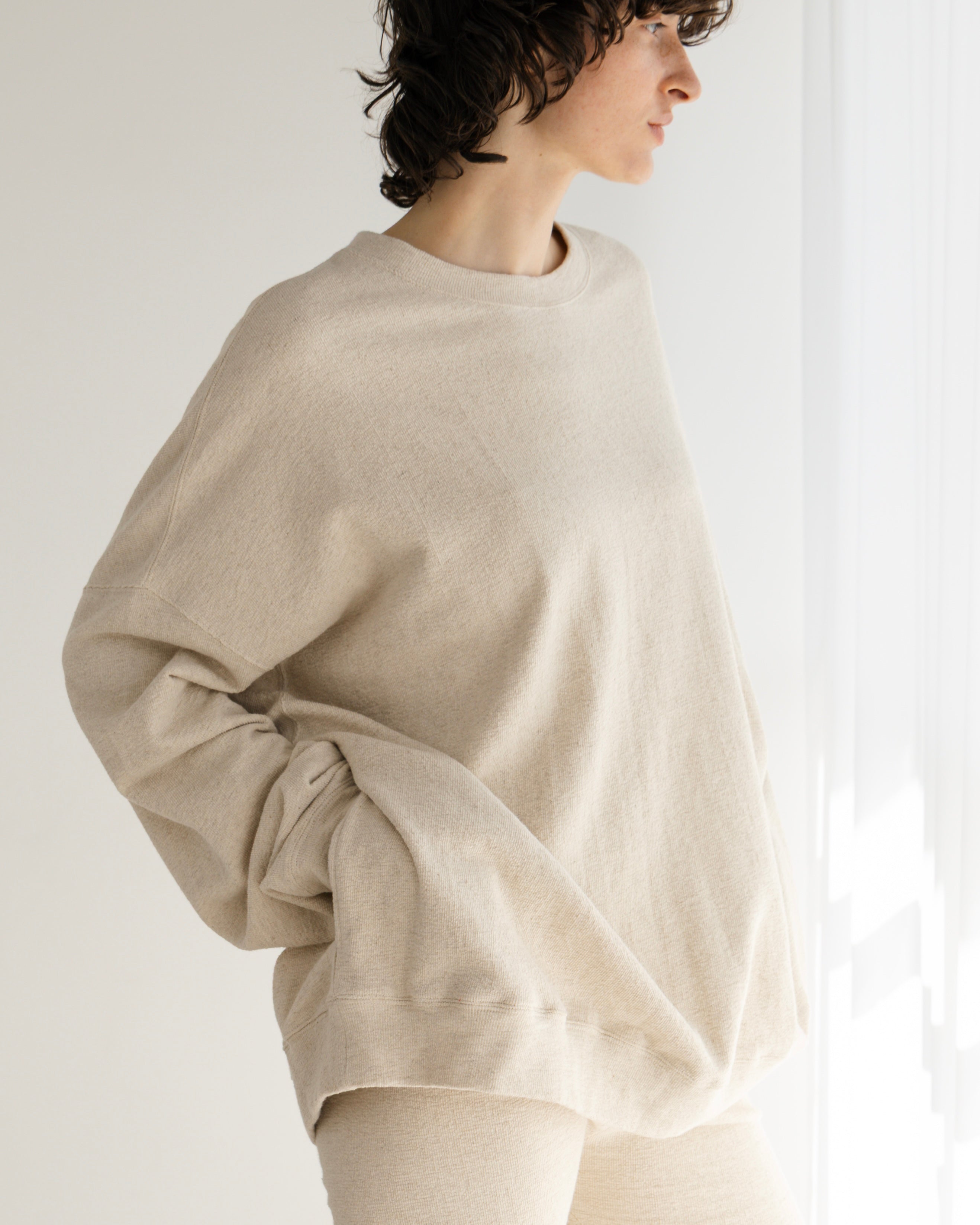 COTTON LINEN RIB LOOSE SILHOUETTE PULLOVER(コットンリネンリブルーズシルエットプルオーバー)|BIYOMA(ビヨーマ)OFFICIAL ONLINE STORE