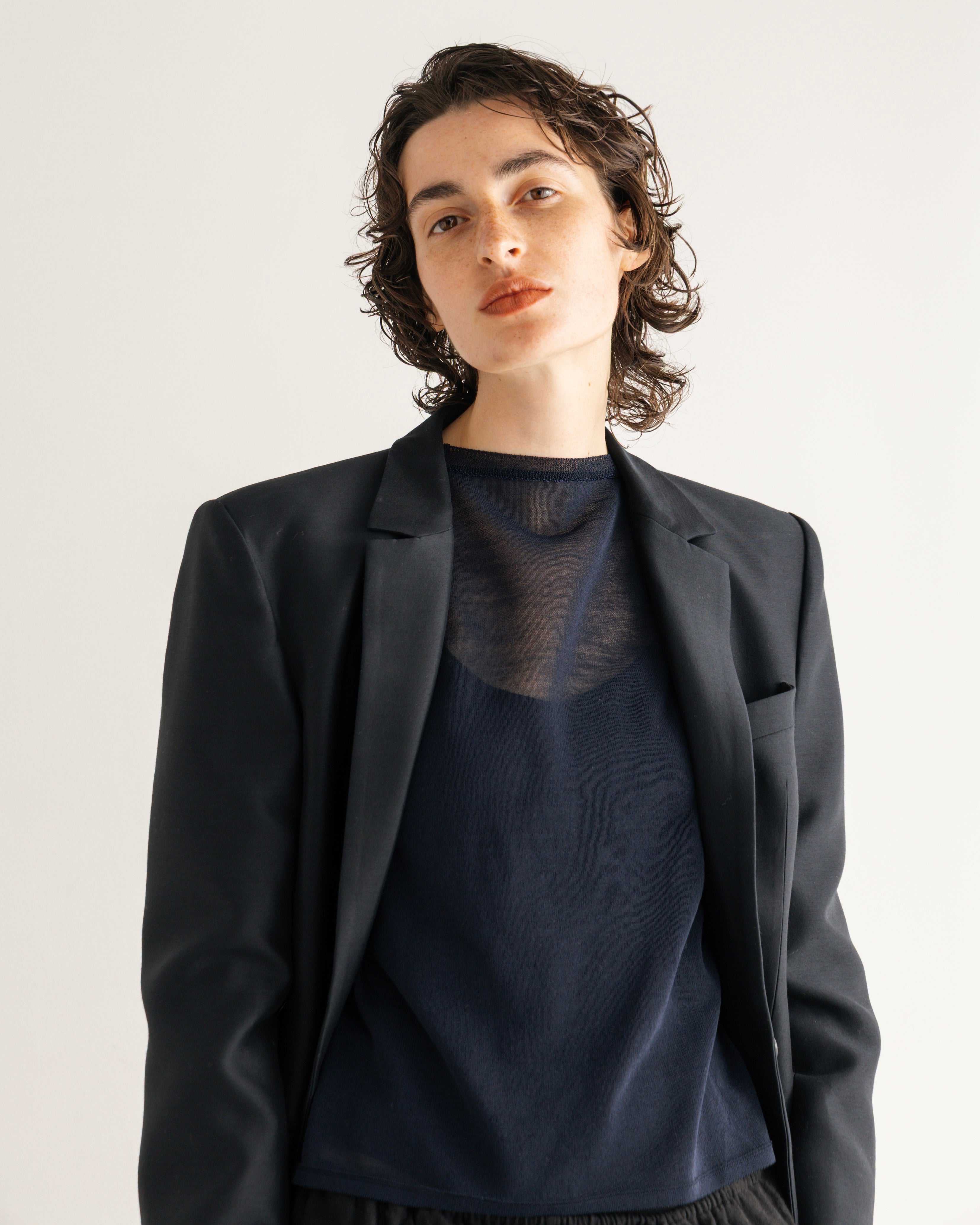 WOOL NYLON SHORT SLEEVE KNIT PULLOVER(ウールナイロンショートスリーブニットプルオーバー)|BIYOMA(ビヨーマ)OFFICIAL ONLINE STORE
