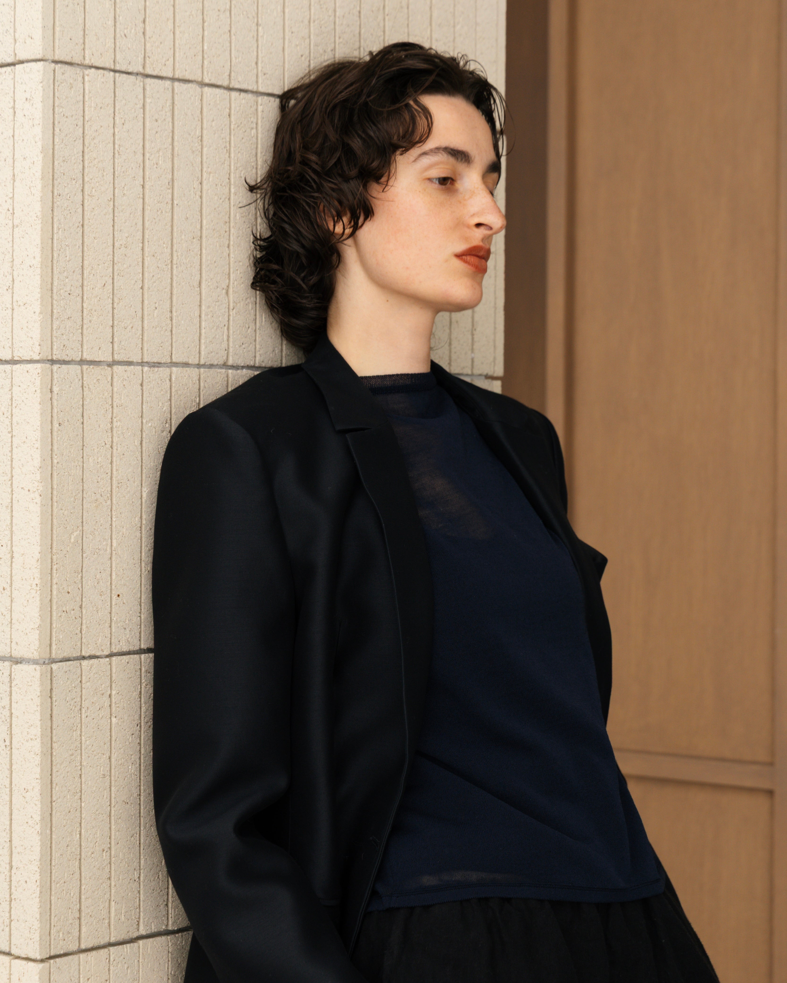 WOOL NYLON SHORT SLEEVE KNIT PULLOVER(ウールナイロンショートスリーブニットプルオーバー)|BIYOMA(ビヨーマ)OFFICIAL ONLINE STORE