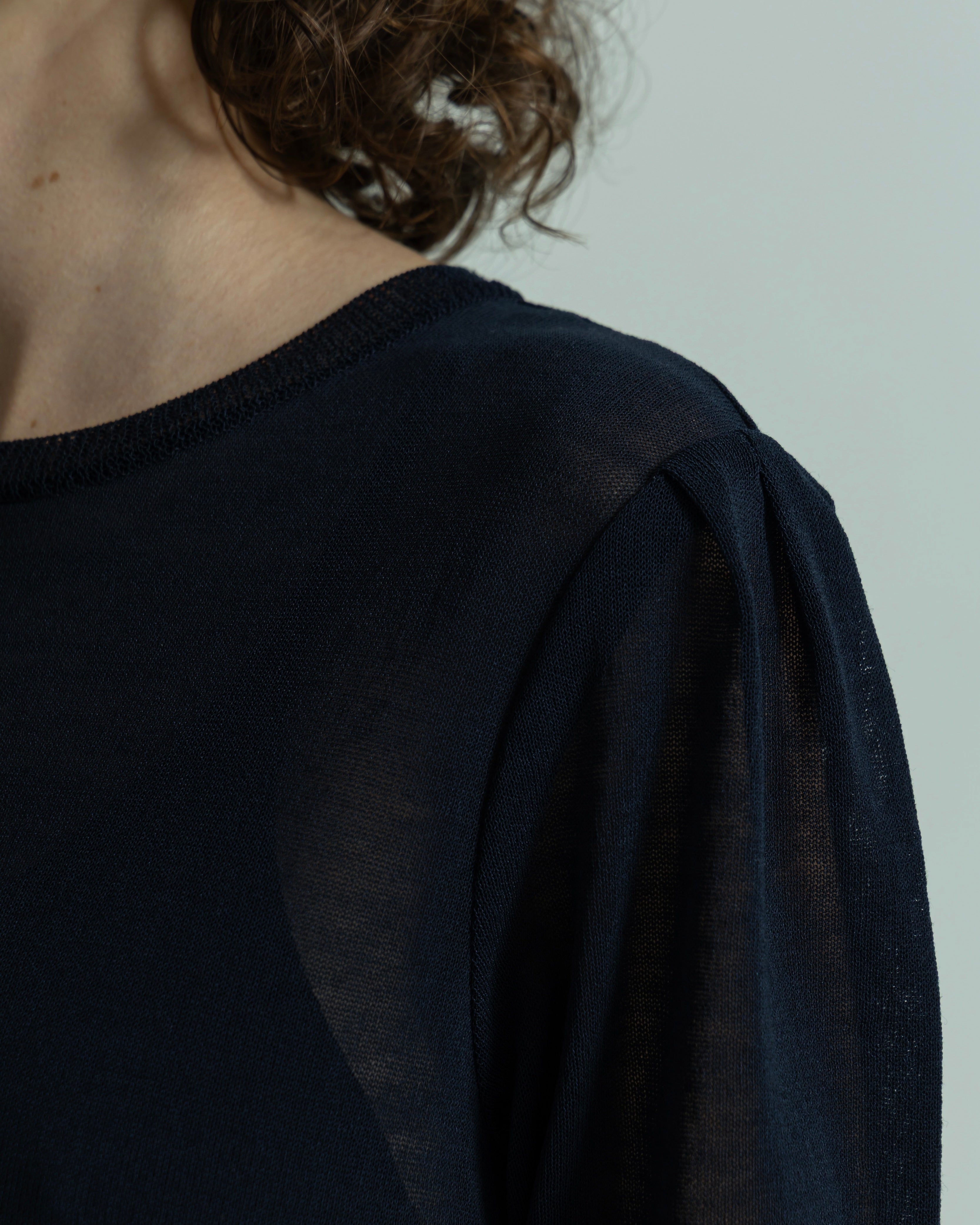 WOOL NYLON SHORT SLEEVE KNIT DRESS