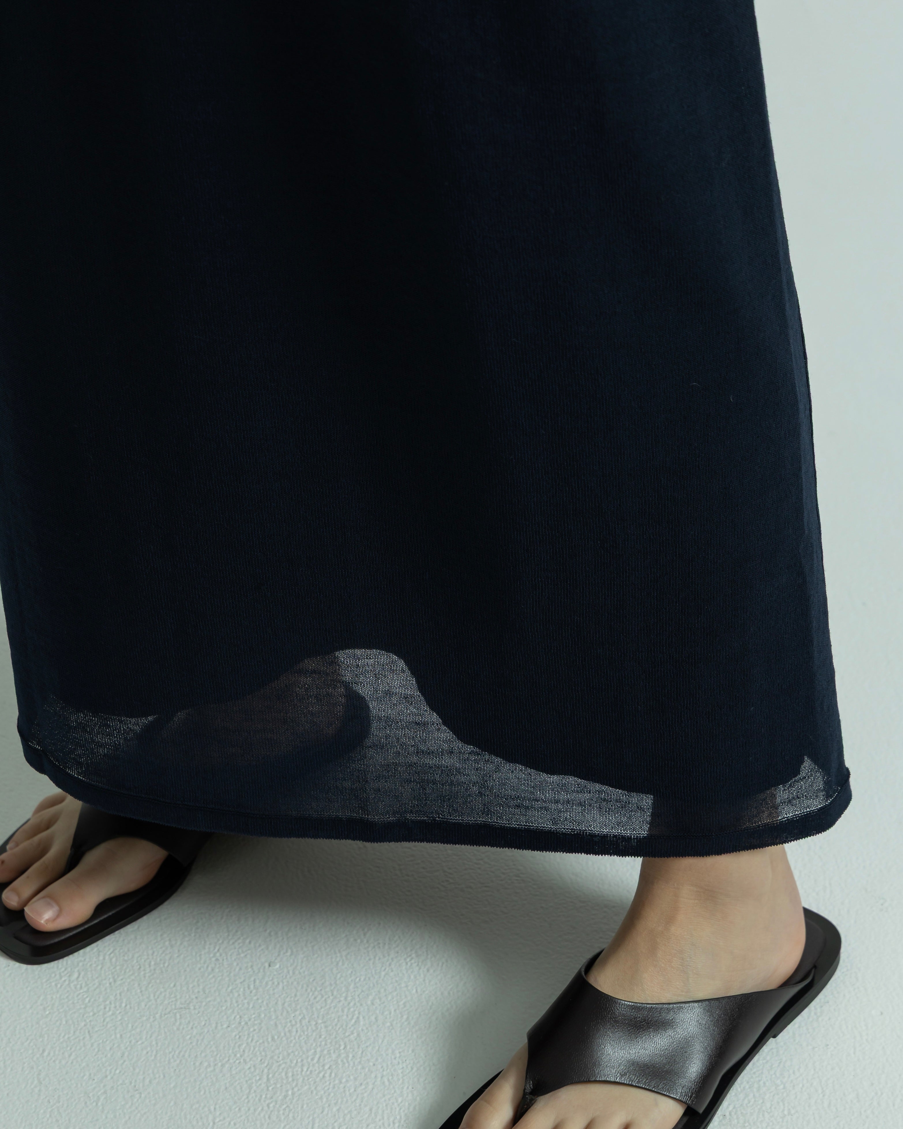 WOOL NYLON SHORT SLEEVE KNIT DRESS