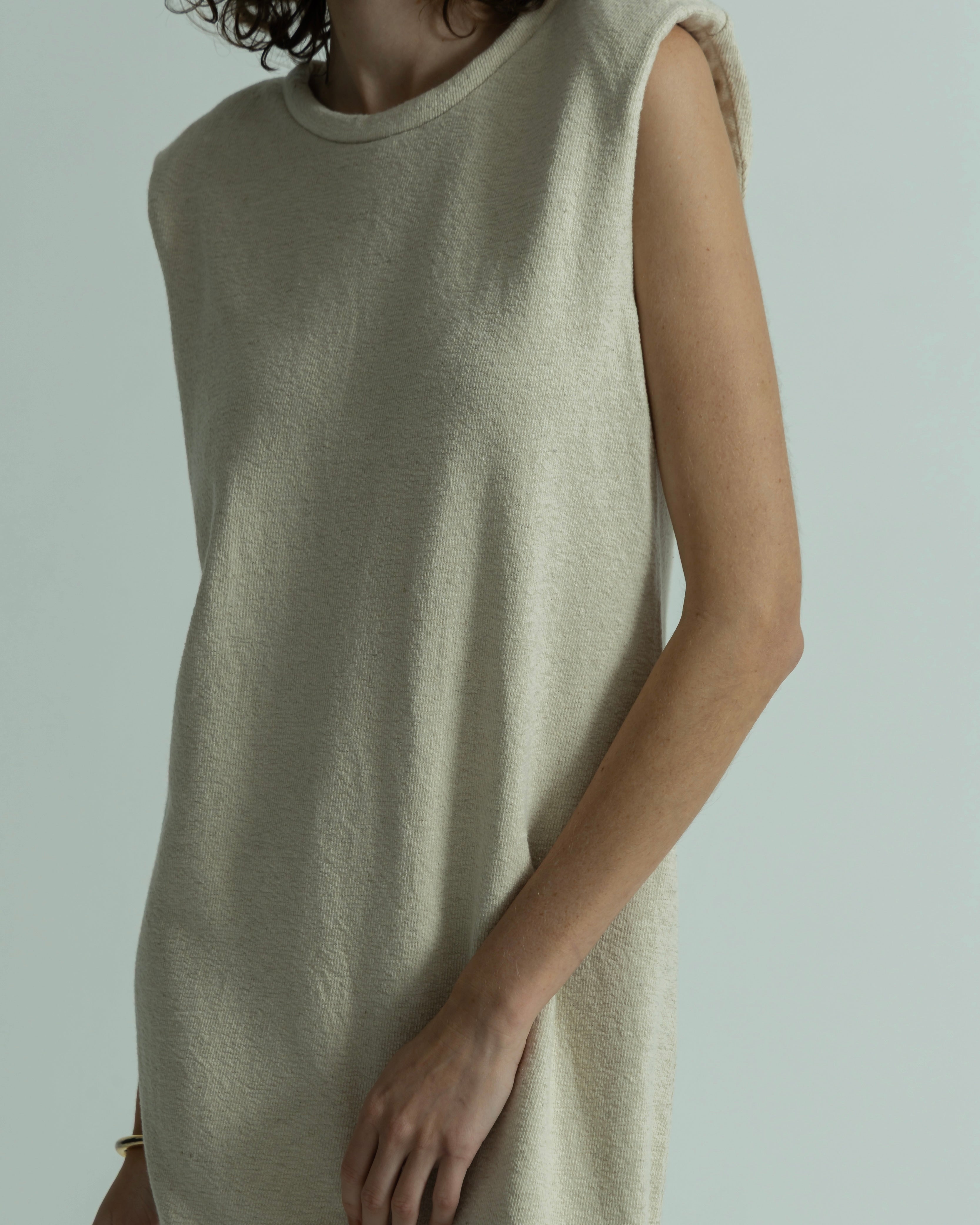 COTTON LINEN RIB NO SLEEVE DRESS(コットンリネンリブノースリーブドレス)|BIYOMA(ビヨーマ)OFFICIAL ONLINE STORE