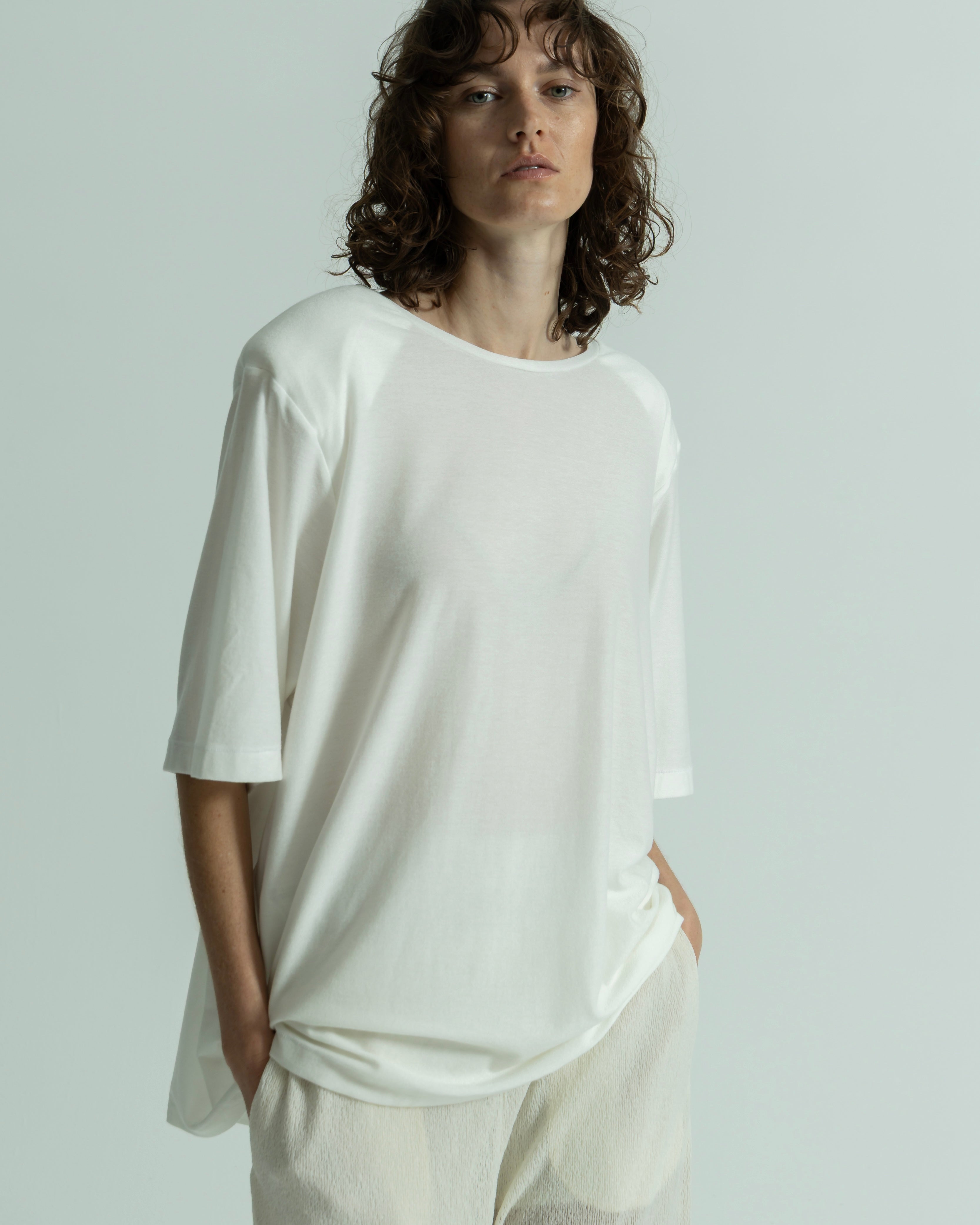 CASHMERE SILK SHORT SLEEVE PULLOVER(カシミヤシルクショートスリーブプルオーバー)|BIYOMA(ビヨーマ)OFFICIAL ONLINE STORE