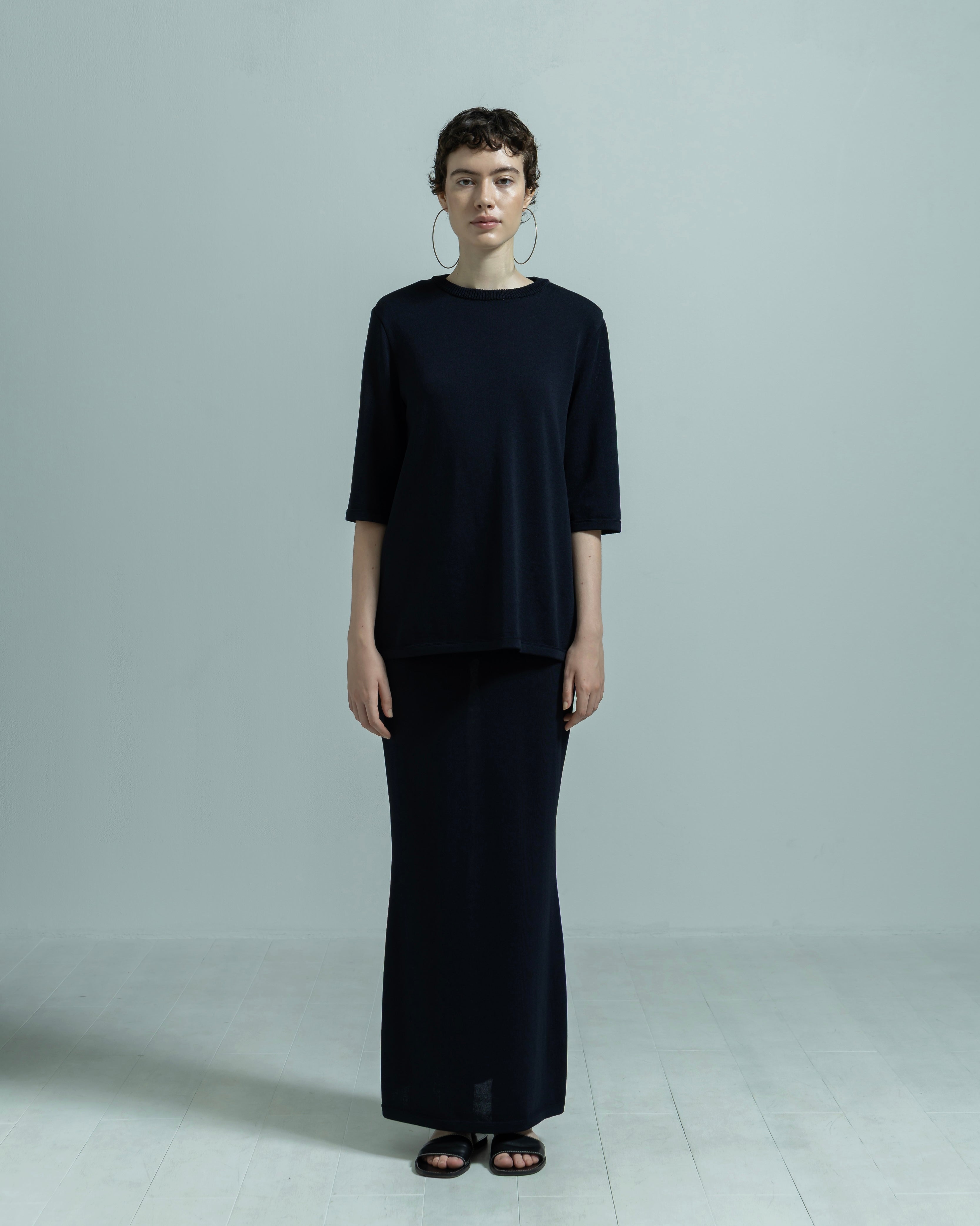 ACETATE NYLON SHORT SLEEVE KNIT PULLOVER(アセテートナイロンショートスリーブニットプルオーバー)|BIYOMA(ビヨーマ)OFFICIAL ONLINE STORE