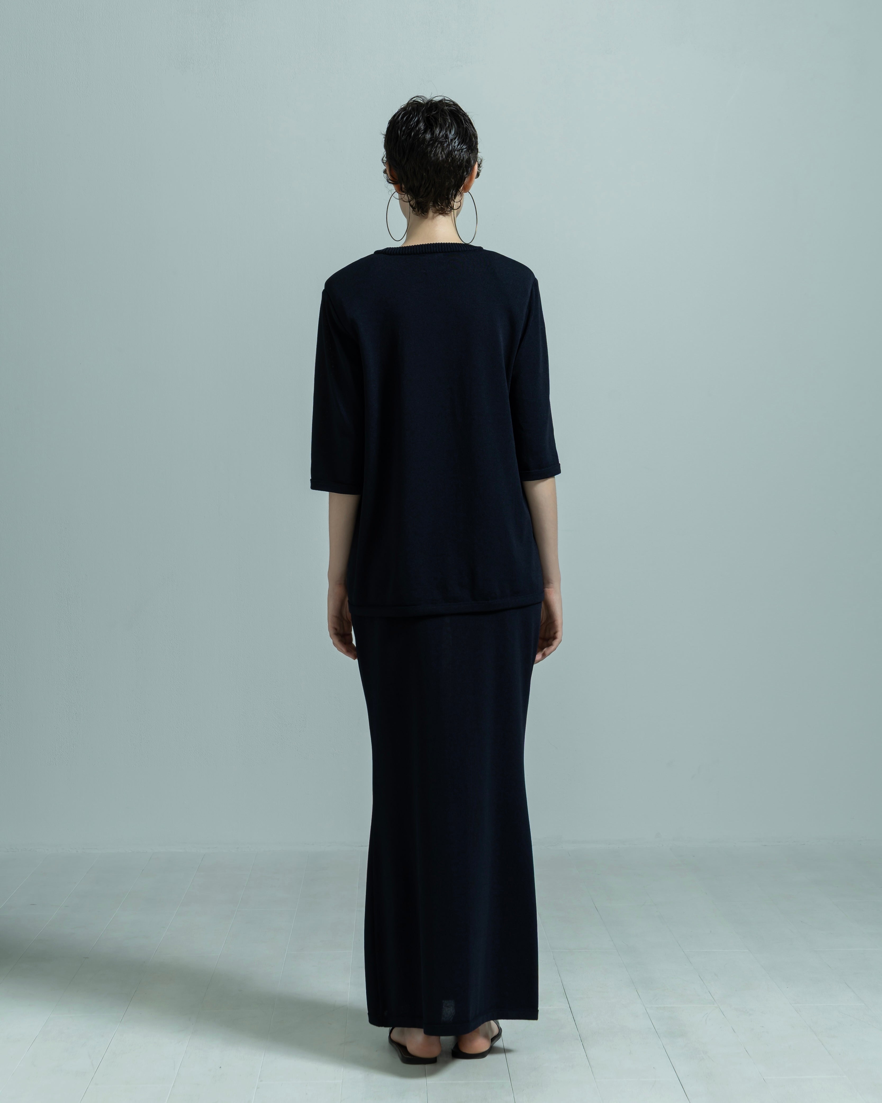 ACETATE NYLON SHORT SLEEVE KNIT PULLOVER(アセテートナイロンショートスリーブニットプルオーバー)|BIYOMA(ビヨーマ)OFFICIAL ONLINE STORE